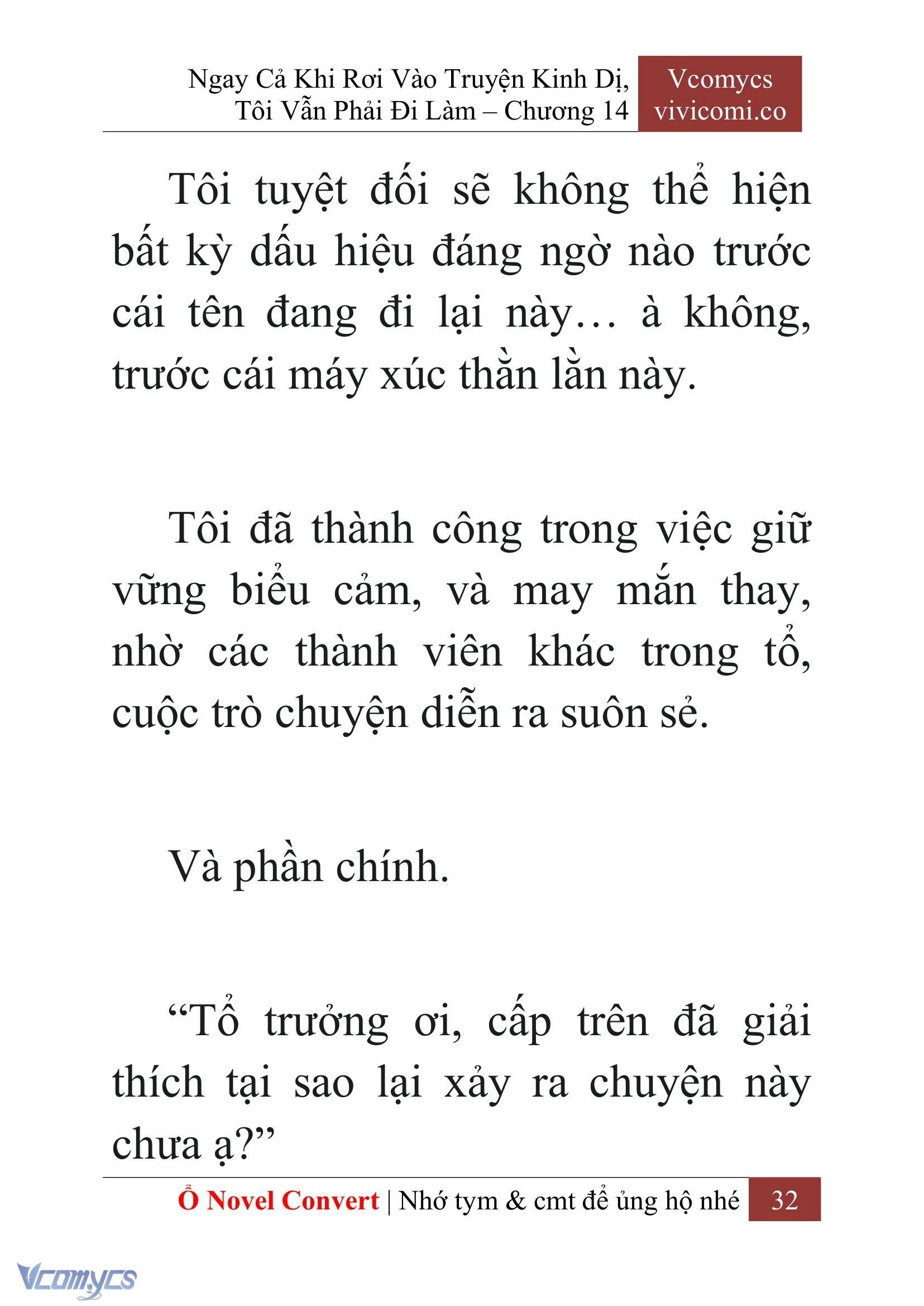 [Novel] Ngay Cả Khi Rơi Vào Truyện Kinh Dị, Tôi Vẫn Phải Đi Làm Chapter  14 - 34
