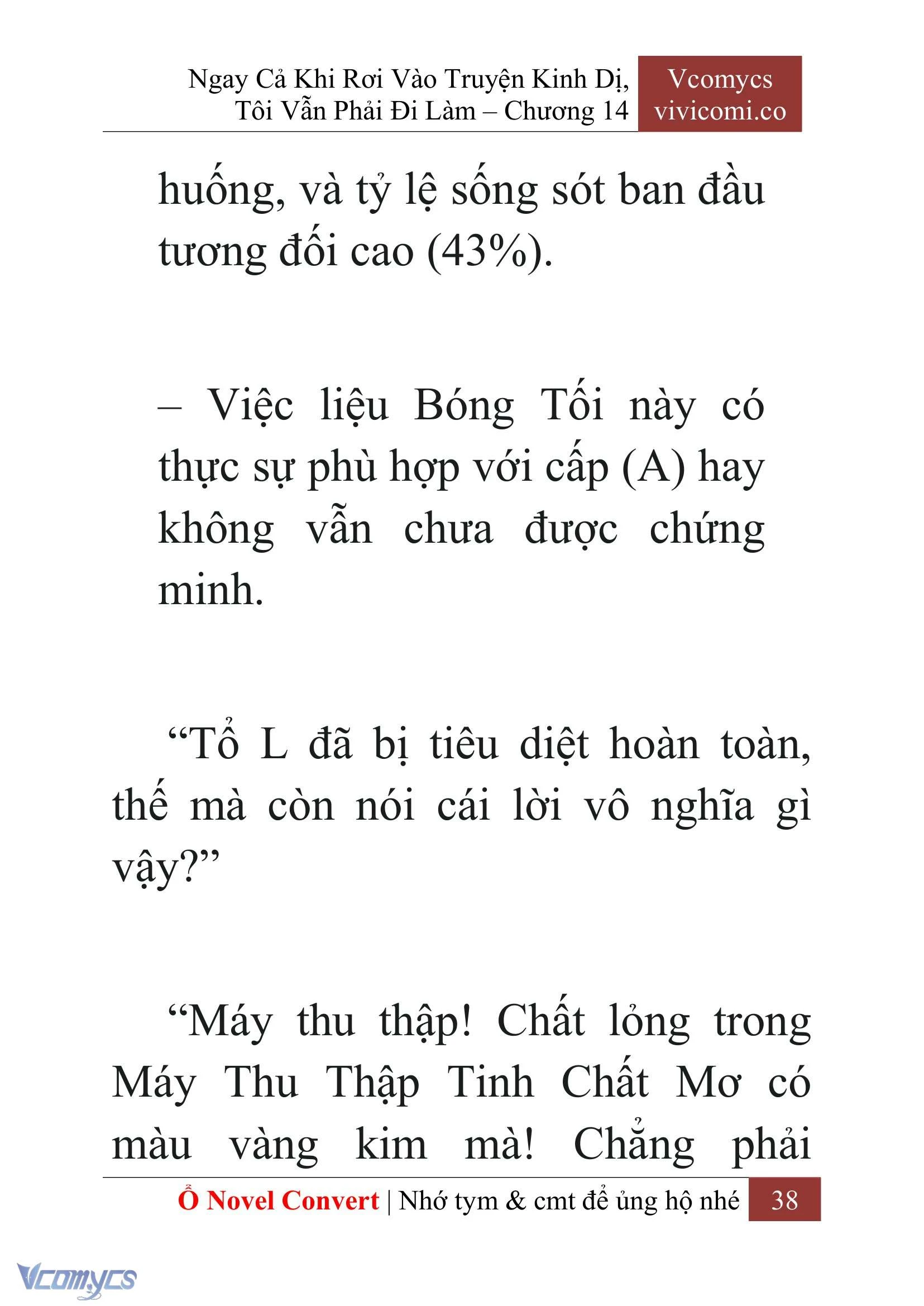 [Novel] Ngay Cả Khi Rơi Vào Truyện Kinh Dị, Tôi Vẫn Phải Đi Làm Chapter  14 - 40