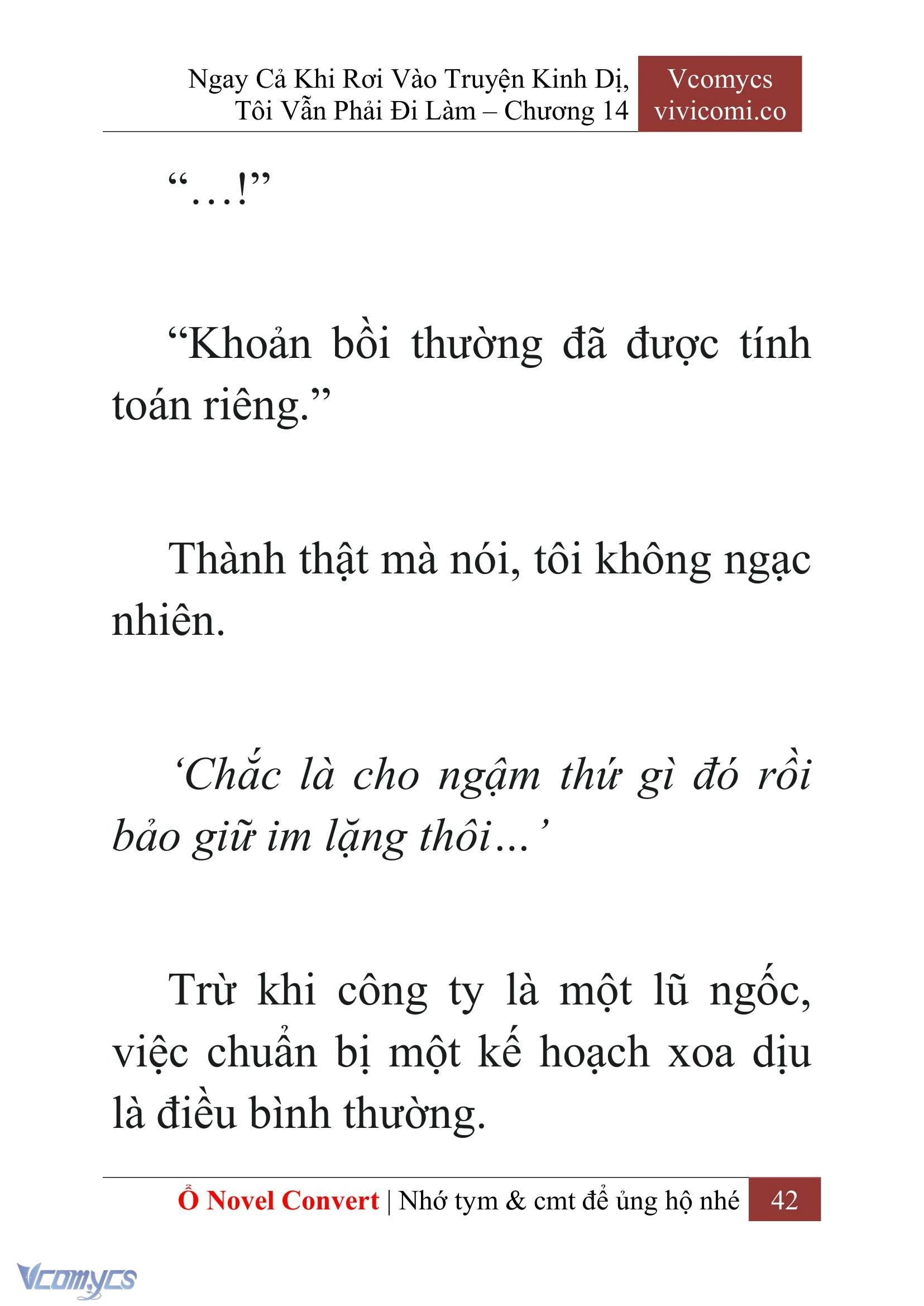 [Novel] Ngay Cả Khi Rơi Vào Truyện Kinh Dị, Tôi Vẫn Phải Đi Làm Chapter  14 - 44