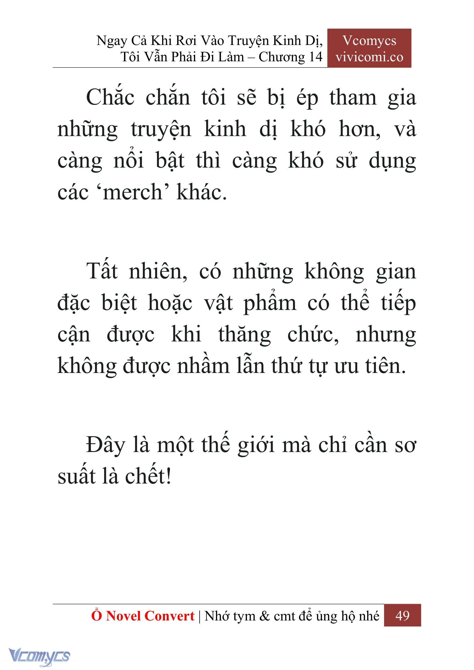 [Novel] Ngay Cả Khi Rơi Vào Truyện Kinh Dị, Tôi Vẫn Phải Đi Làm Chapter  14 - 51