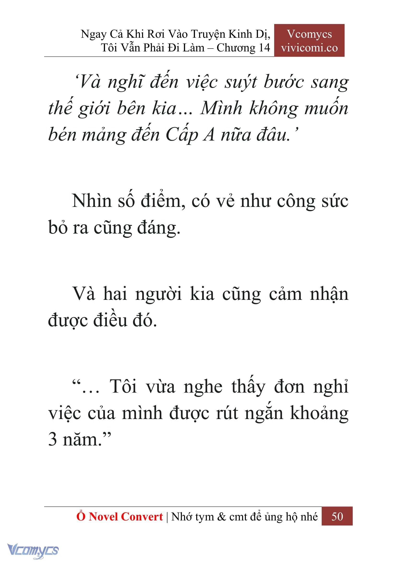 [Novel] Ngay Cả Khi Rơi Vào Truyện Kinh Dị, Tôi Vẫn Phải Đi Làm Chapter  14 - 52