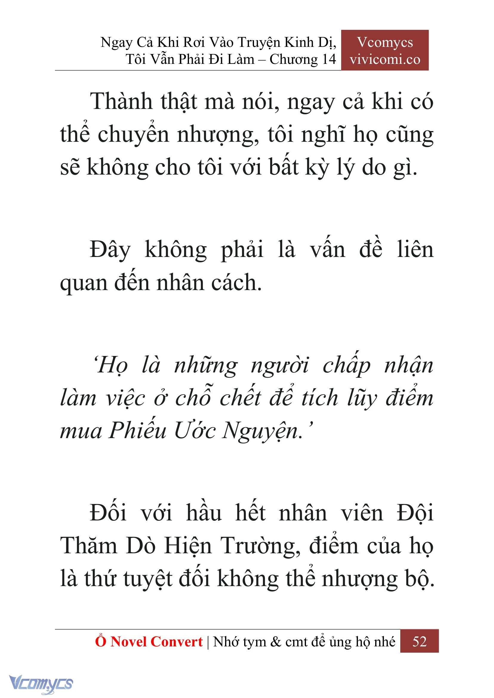[Novel] Ngay Cả Khi Rơi Vào Truyện Kinh Dị, Tôi Vẫn Phải Đi Làm Chapter  14 - 54