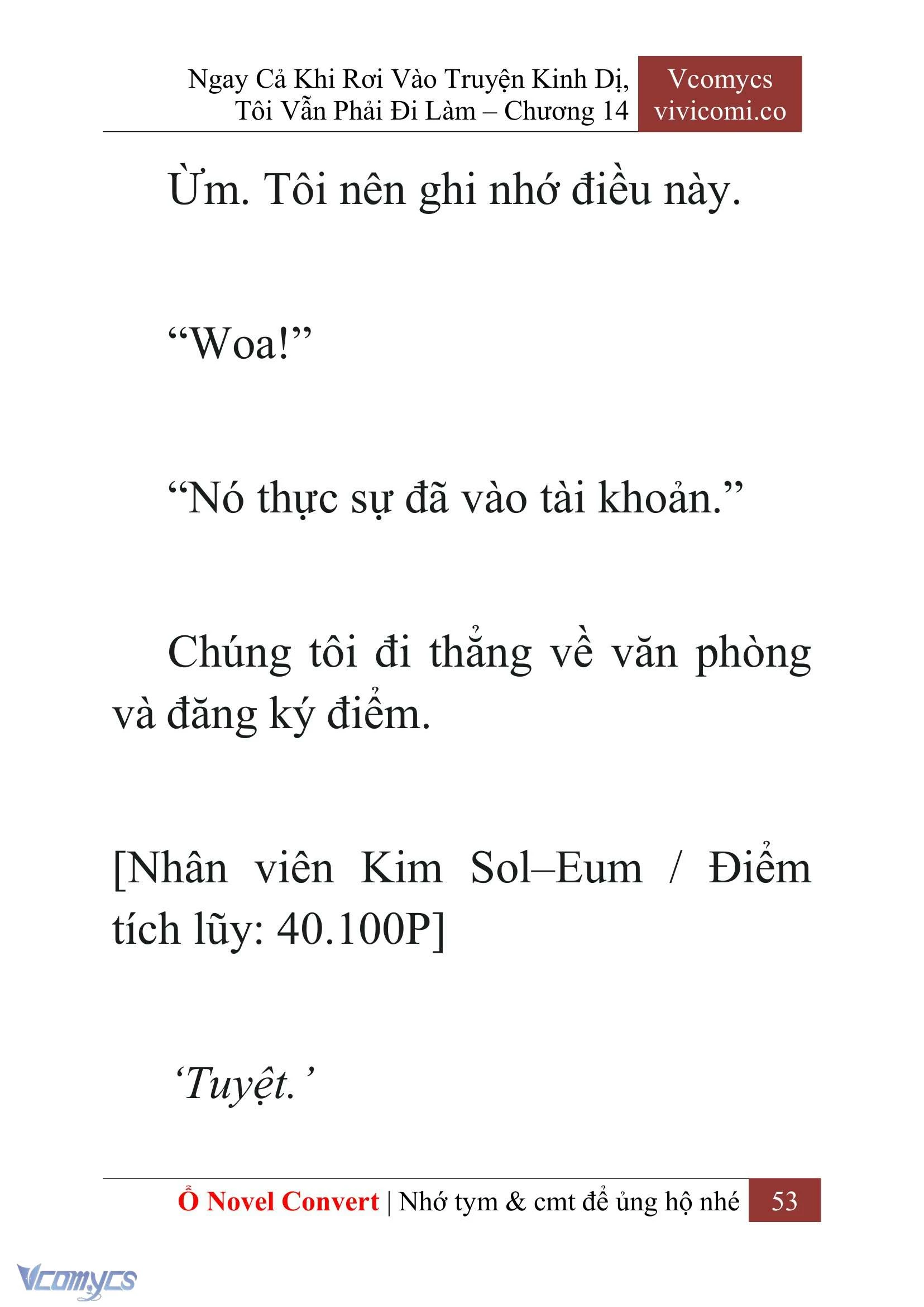 [Novel] Ngay Cả Khi Rơi Vào Truyện Kinh Dị, Tôi Vẫn Phải Đi Làm Chapter  14 - 55