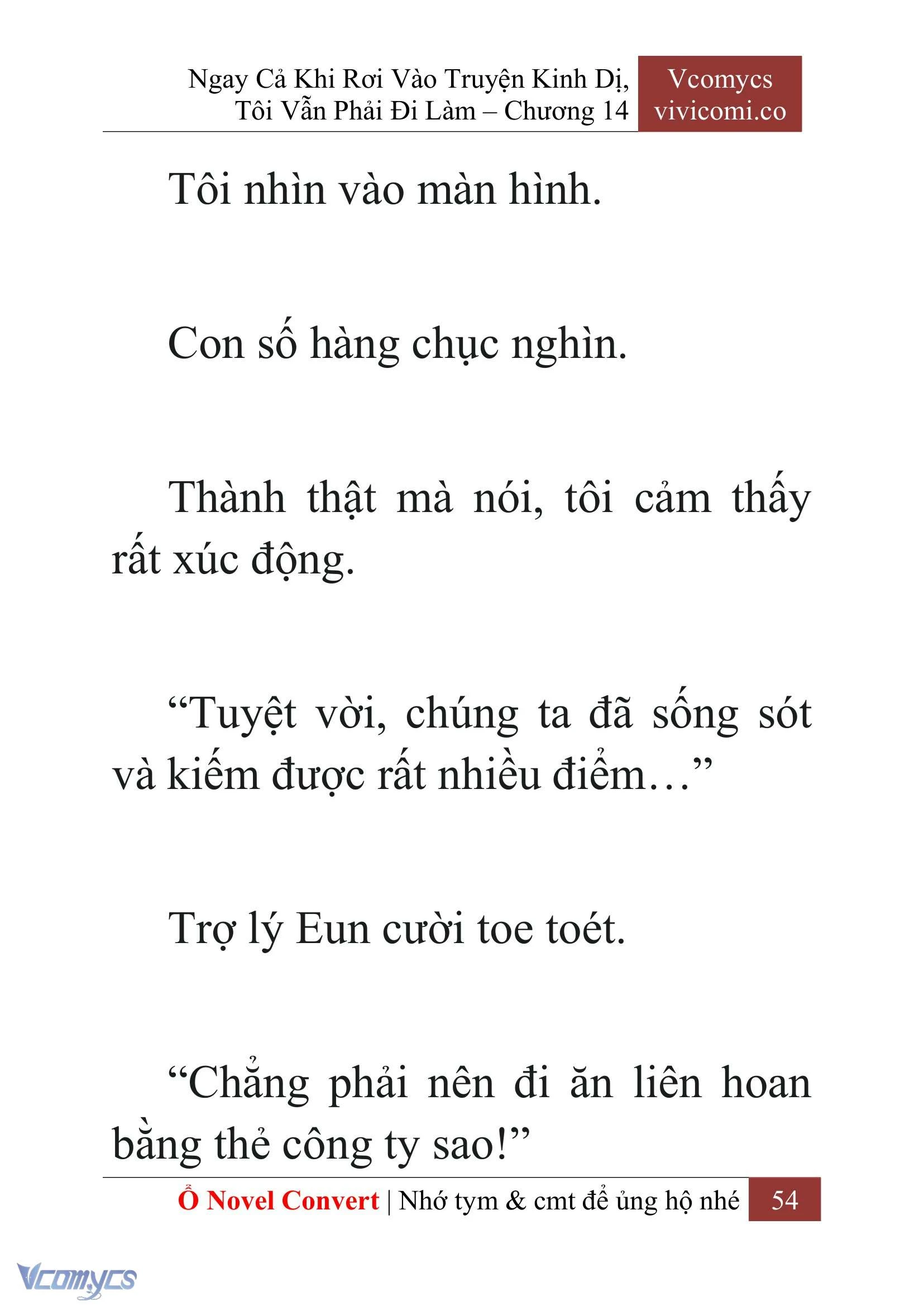 [Novel] Ngay Cả Khi Rơi Vào Truyện Kinh Dị, Tôi Vẫn Phải Đi Làm Chapter  14 - 56