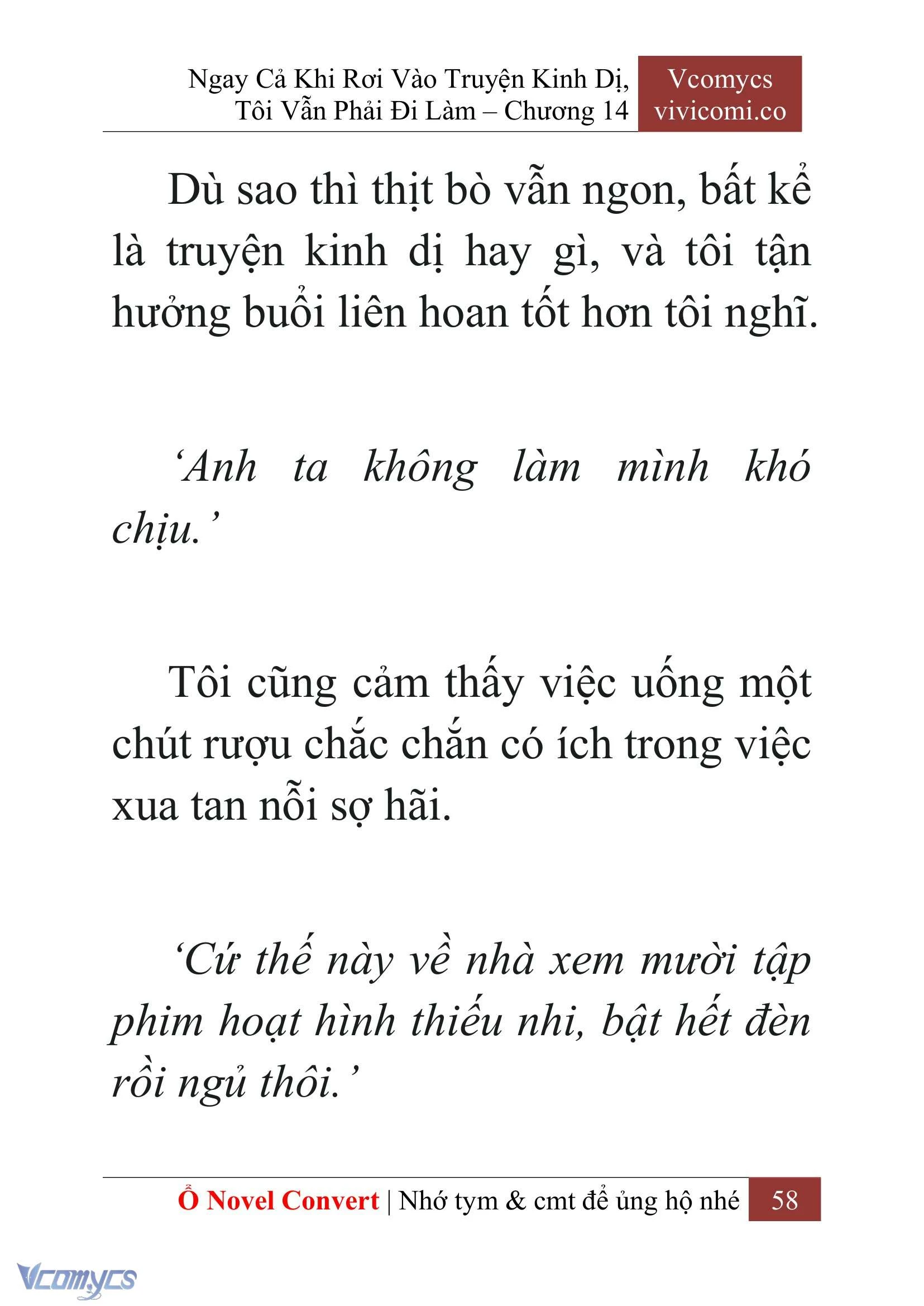 [Novel] Ngay Cả Khi Rơi Vào Truyện Kinh Dị, Tôi Vẫn Phải Đi Làm Chapter  14 - 60