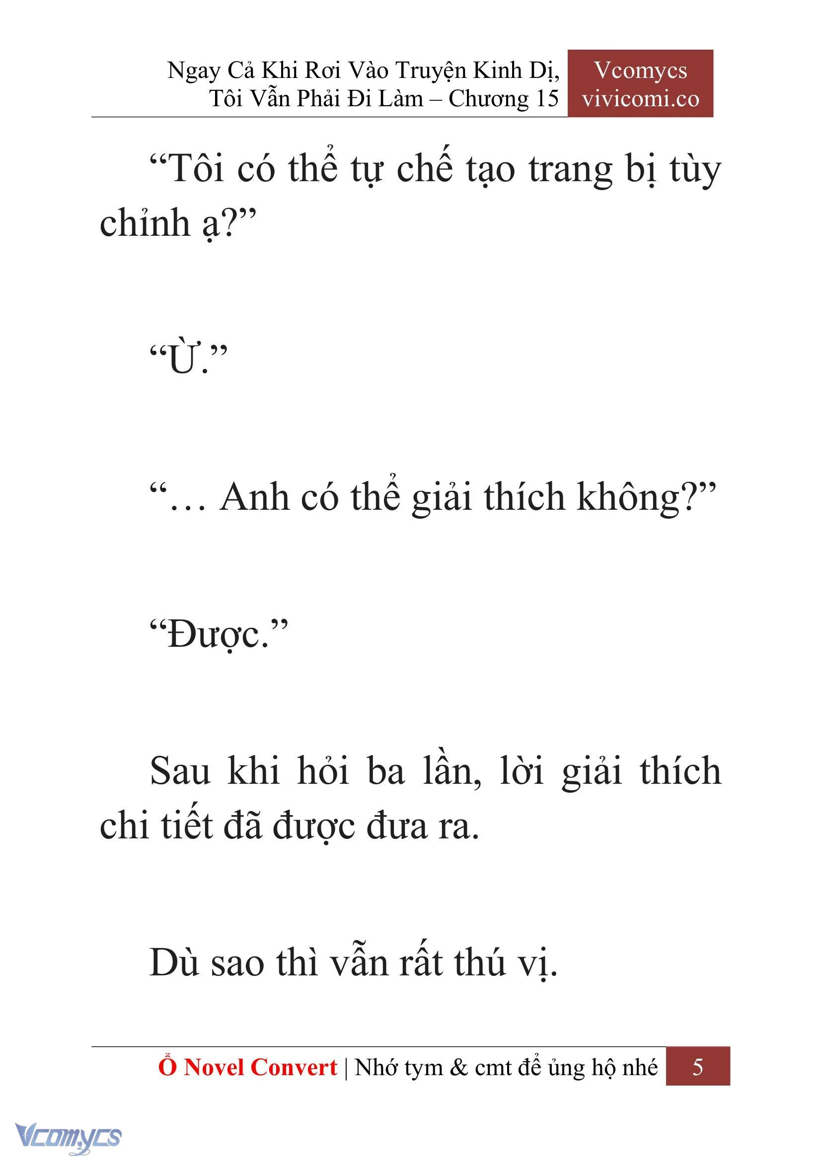 [Novel] Ngay Cả Khi Rơi Vào Truyện Kinh Dị, Tôi Vẫn Phải Đi Làm Chapter  15 - 7