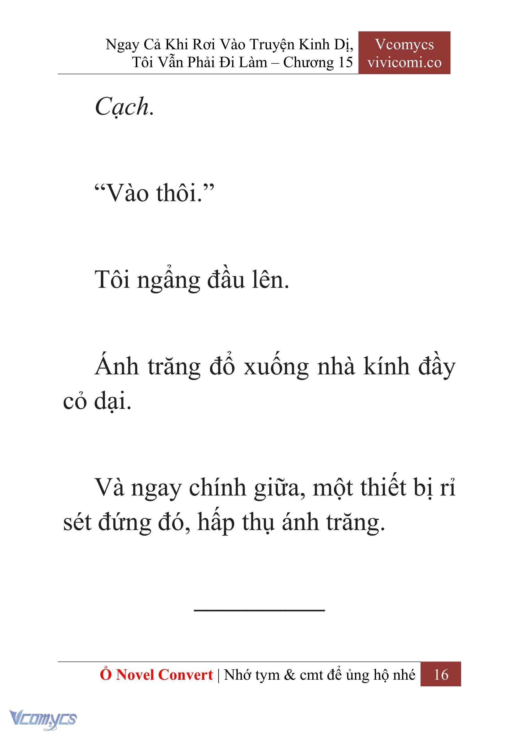 [Novel] Ngay Cả Khi Rơi Vào Truyện Kinh Dị, Tôi Vẫn Phải Đi Làm Chapter  15 - 18
