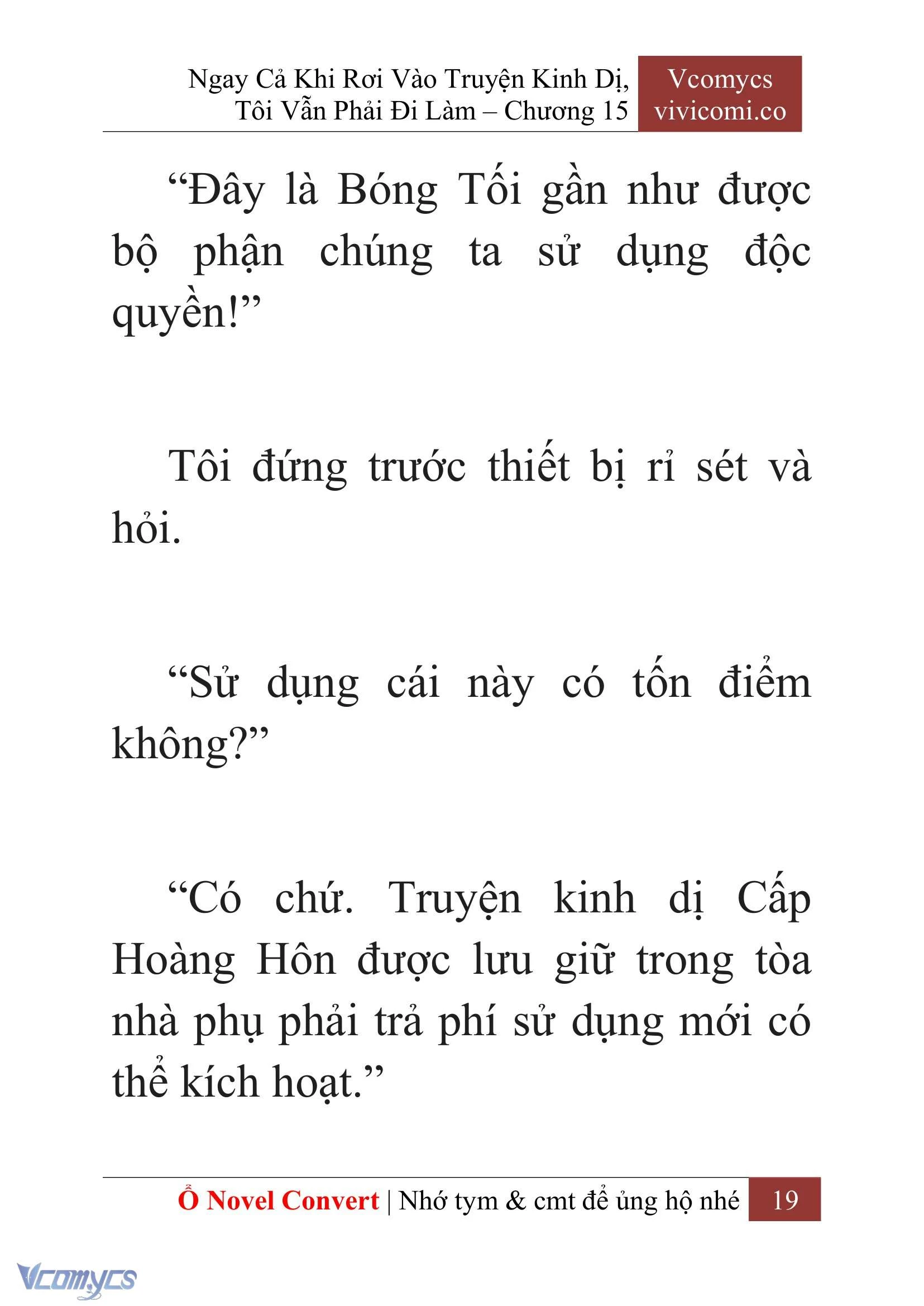 [Novel] Ngay Cả Khi Rơi Vào Truyện Kinh Dị, Tôi Vẫn Phải Đi Làm Chapter  15 - 21