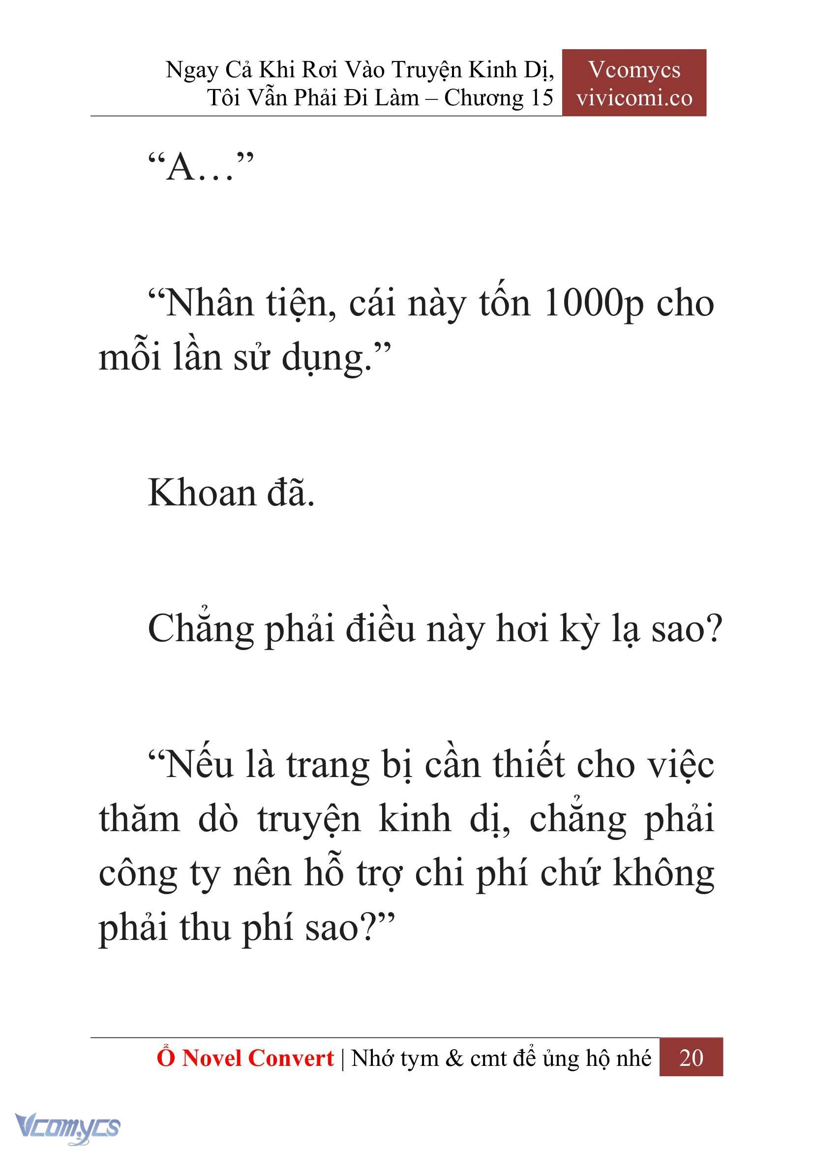[Novel] Ngay Cả Khi Rơi Vào Truyện Kinh Dị, Tôi Vẫn Phải Đi Làm Chapter  15 - 22