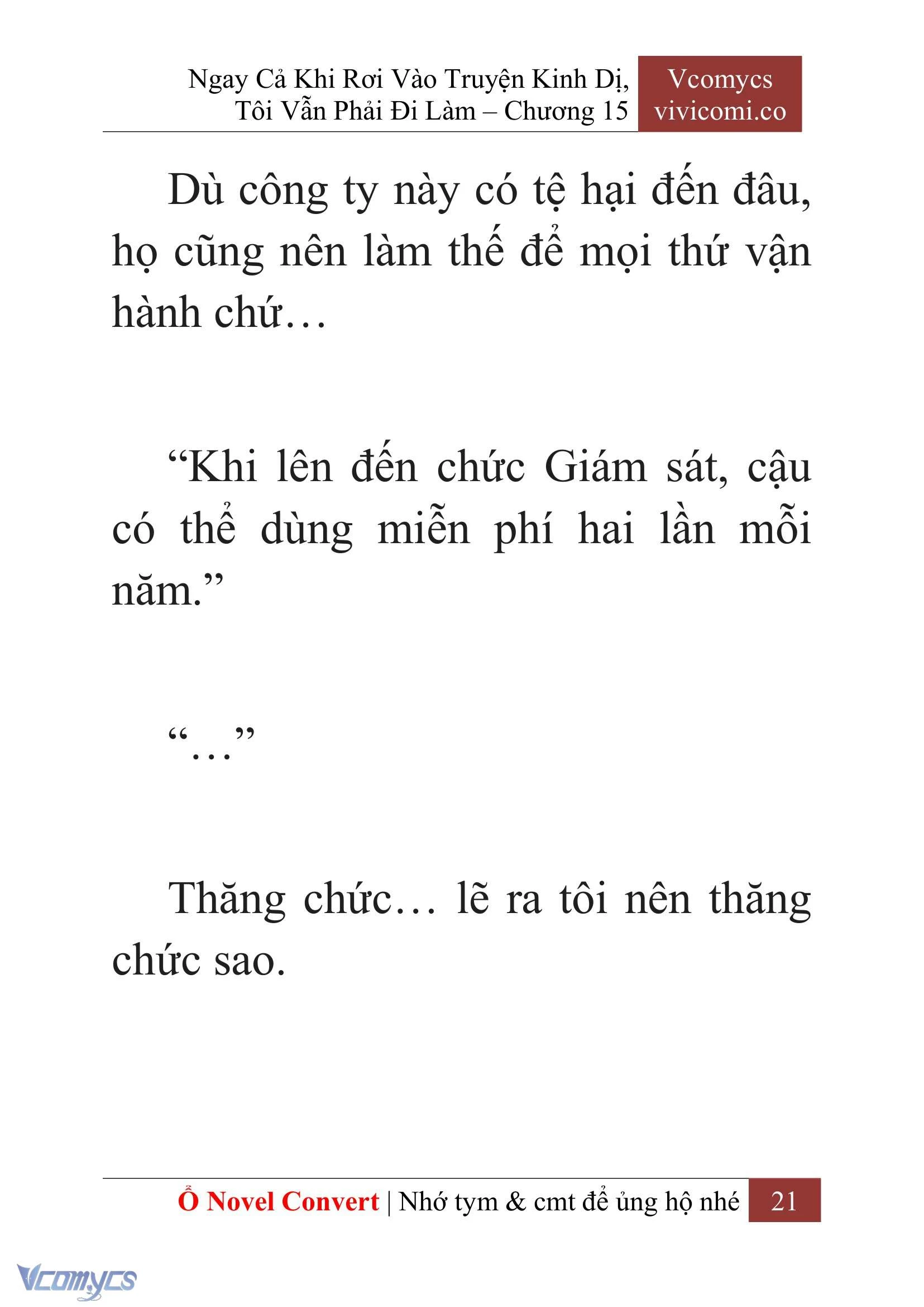 [Novel] Ngay Cả Khi Rơi Vào Truyện Kinh Dị, Tôi Vẫn Phải Đi Làm Chapter  15 - 23