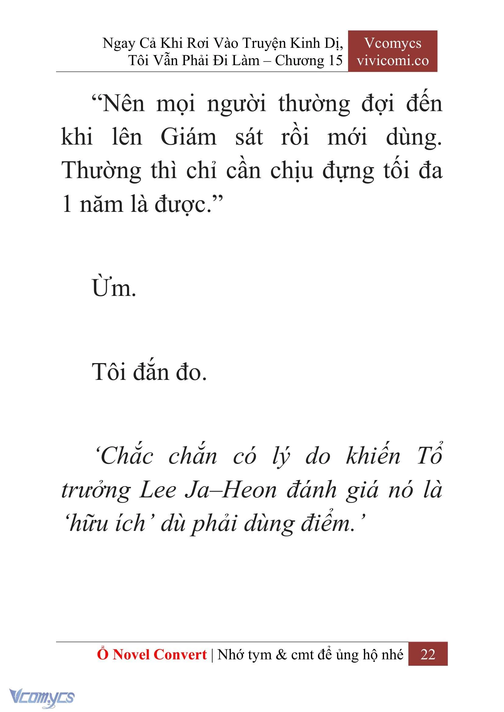 [Novel] Ngay Cả Khi Rơi Vào Truyện Kinh Dị, Tôi Vẫn Phải Đi Làm Chapter  15 - 24