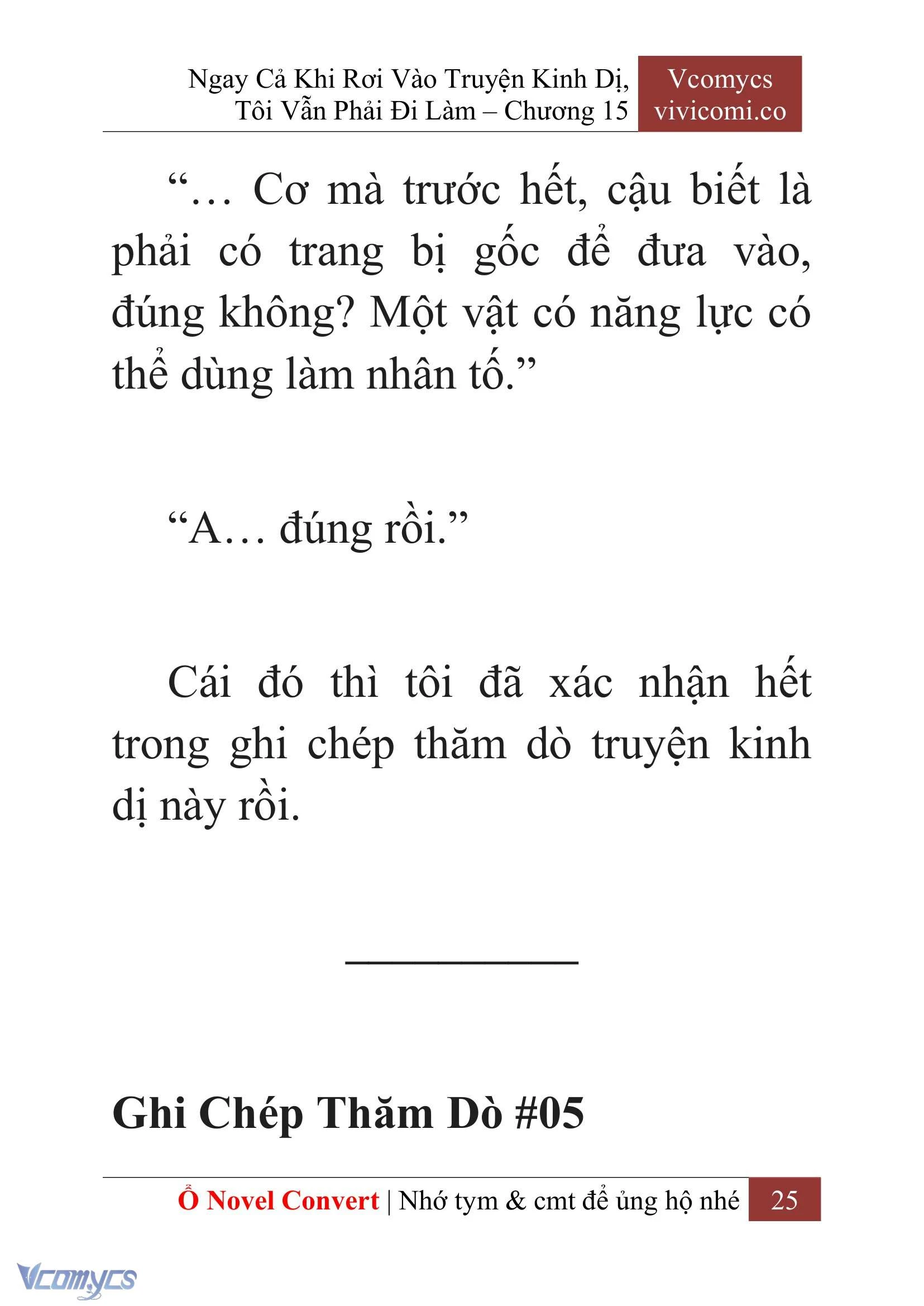 [Novel] Ngay Cả Khi Rơi Vào Truyện Kinh Dị, Tôi Vẫn Phải Đi Làm Chapter  15 - 27