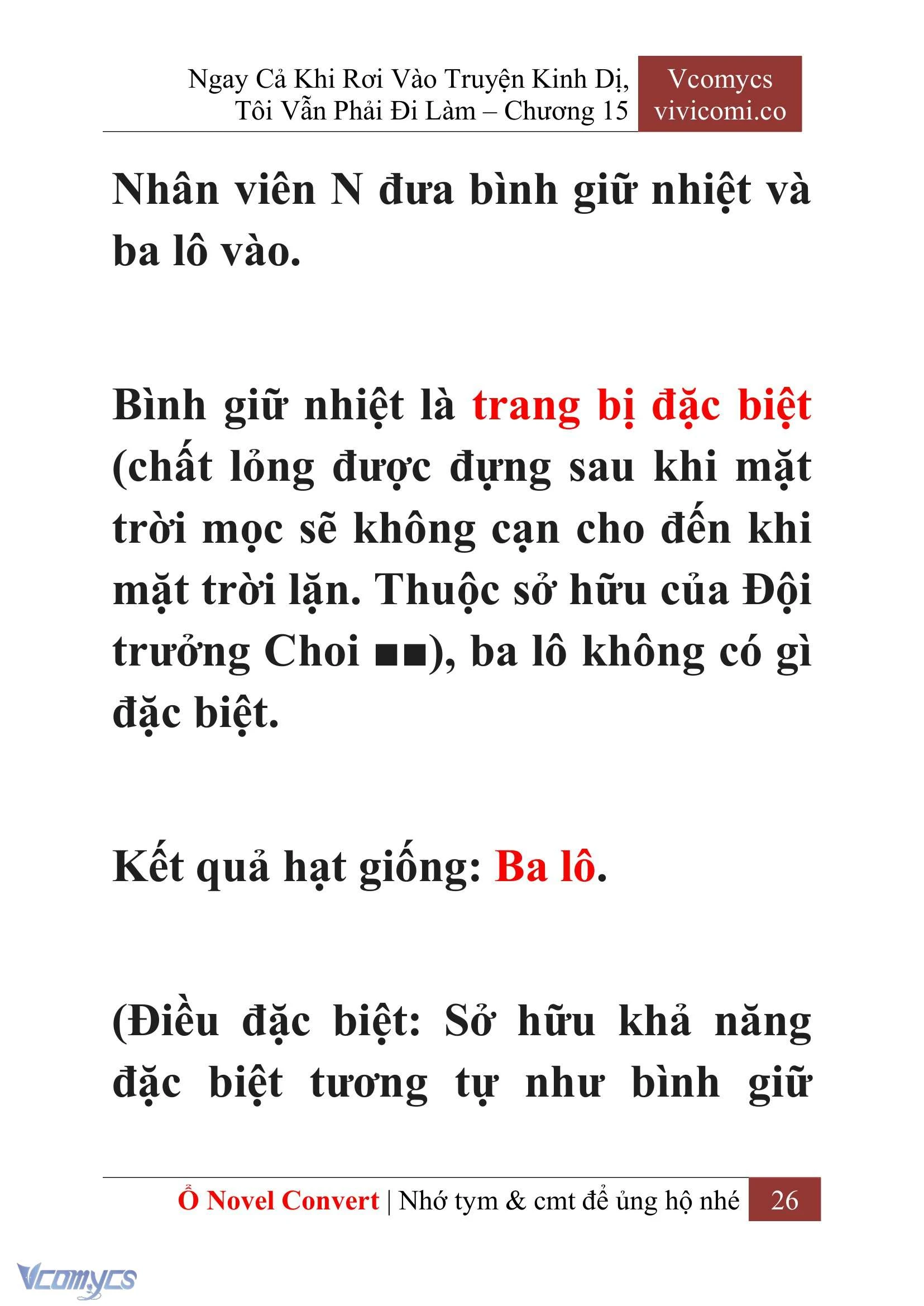 [Novel] Ngay Cả Khi Rơi Vào Truyện Kinh Dị, Tôi Vẫn Phải Đi Làm Chapter  15 - 28