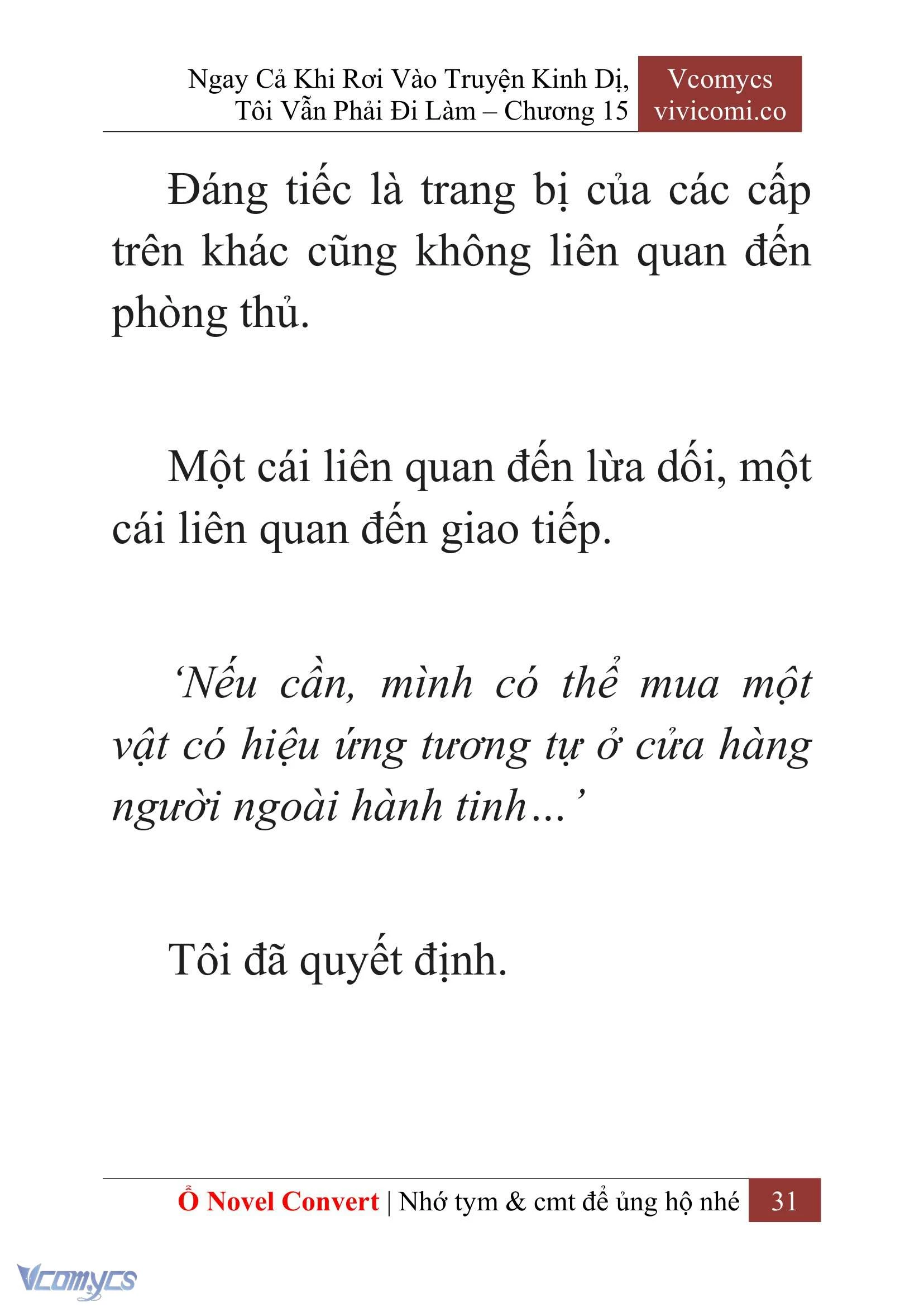 [Novel] Ngay Cả Khi Rơi Vào Truyện Kinh Dị, Tôi Vẫn Phải Đi Làm Chapter  15 - 33