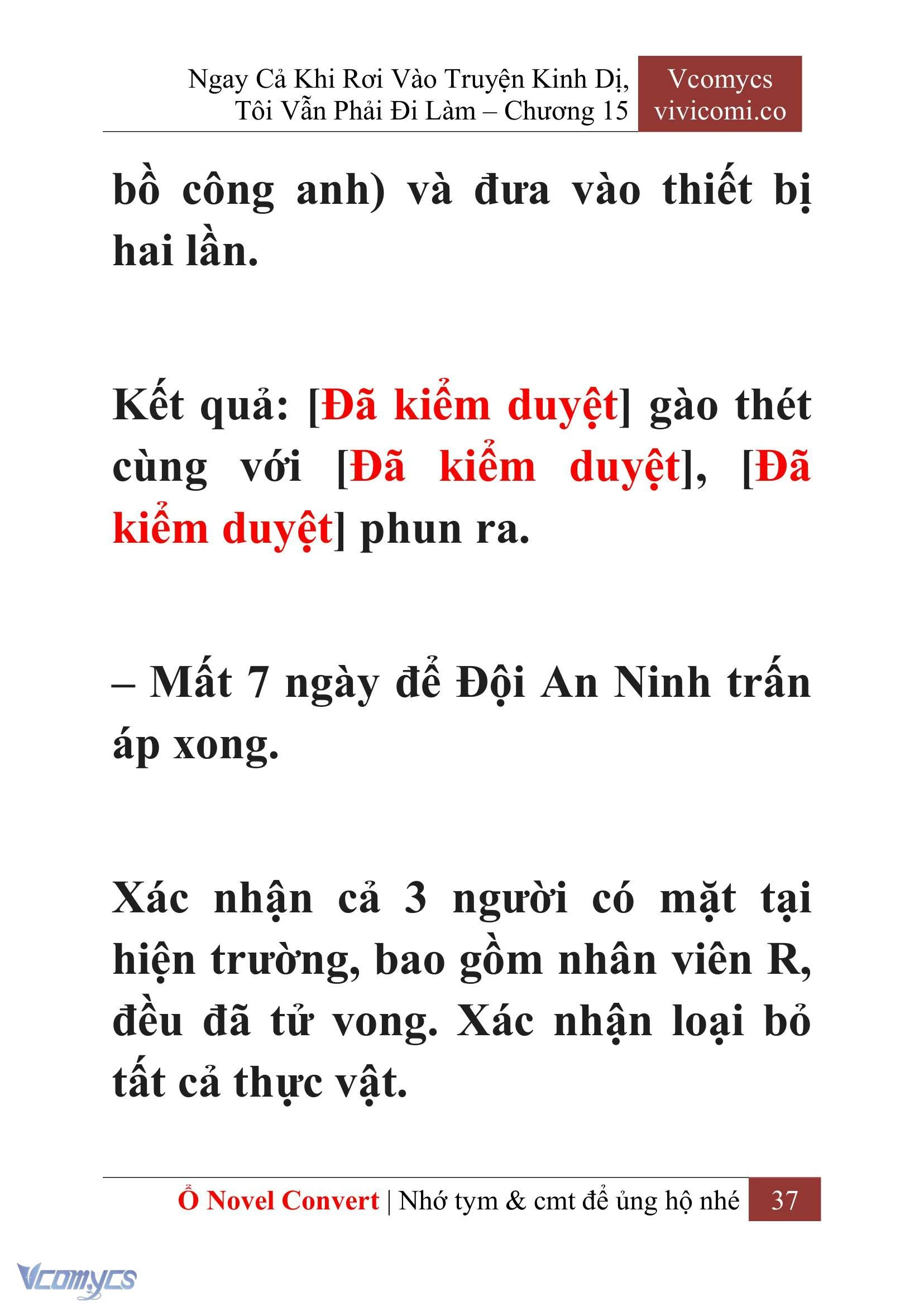 [Novel] Ngay Cả Khi Rơi Vào Truyện Kinh Dị, Tôi Vẫn Phải Đi Làm Chapter  15 - 39