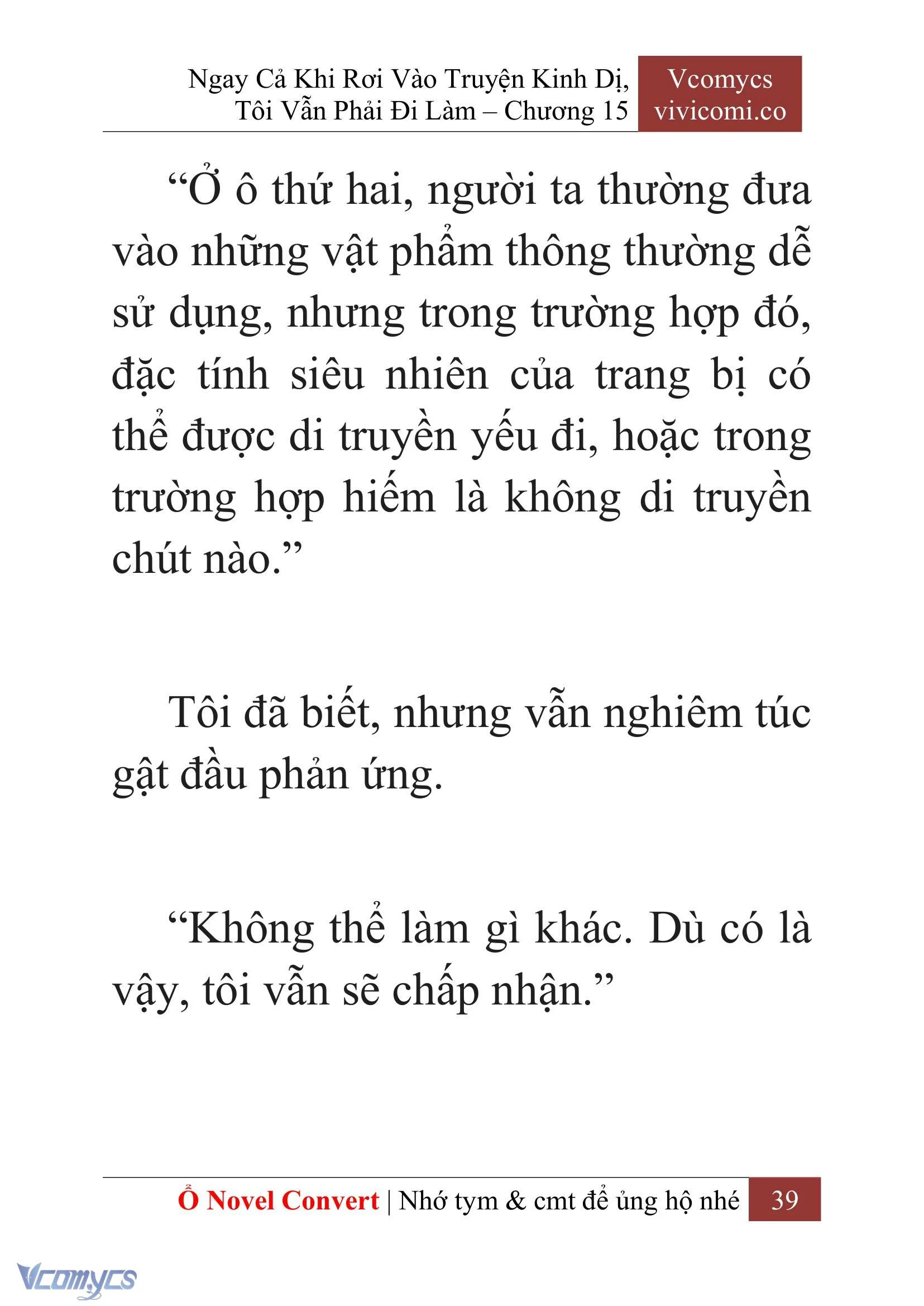 [Novel] Ngay Cả Khi Rơi Vào Truyện Kinh Dị, Tôi Vẫn Phải Đi Làm Chapter  15 - 41