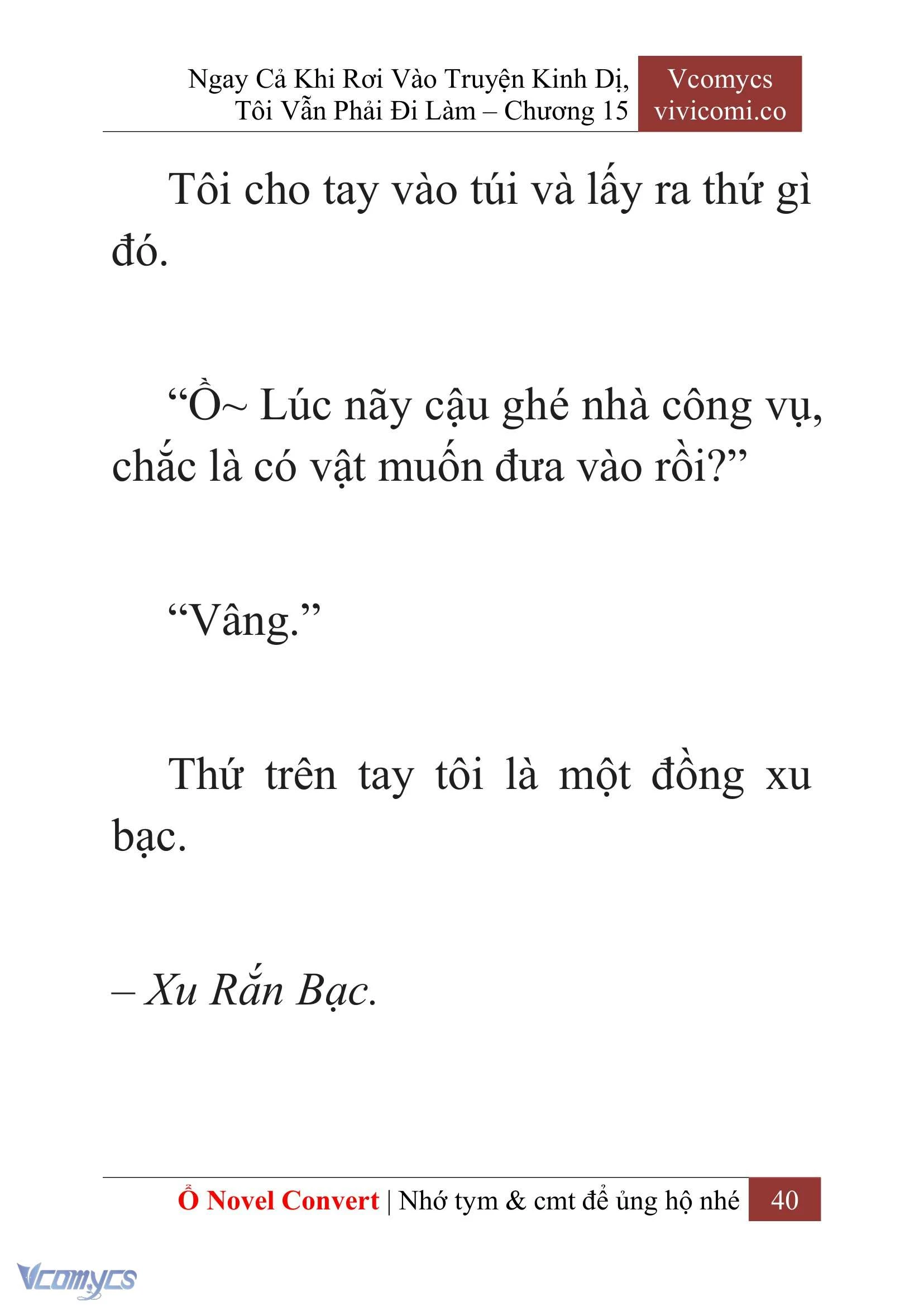 [Novel] Ngay Cả Khi Rơi Vào Truyện Kinh Dị, Tôi Vẫn Phải Đi Làm Chapter  15 - 42
