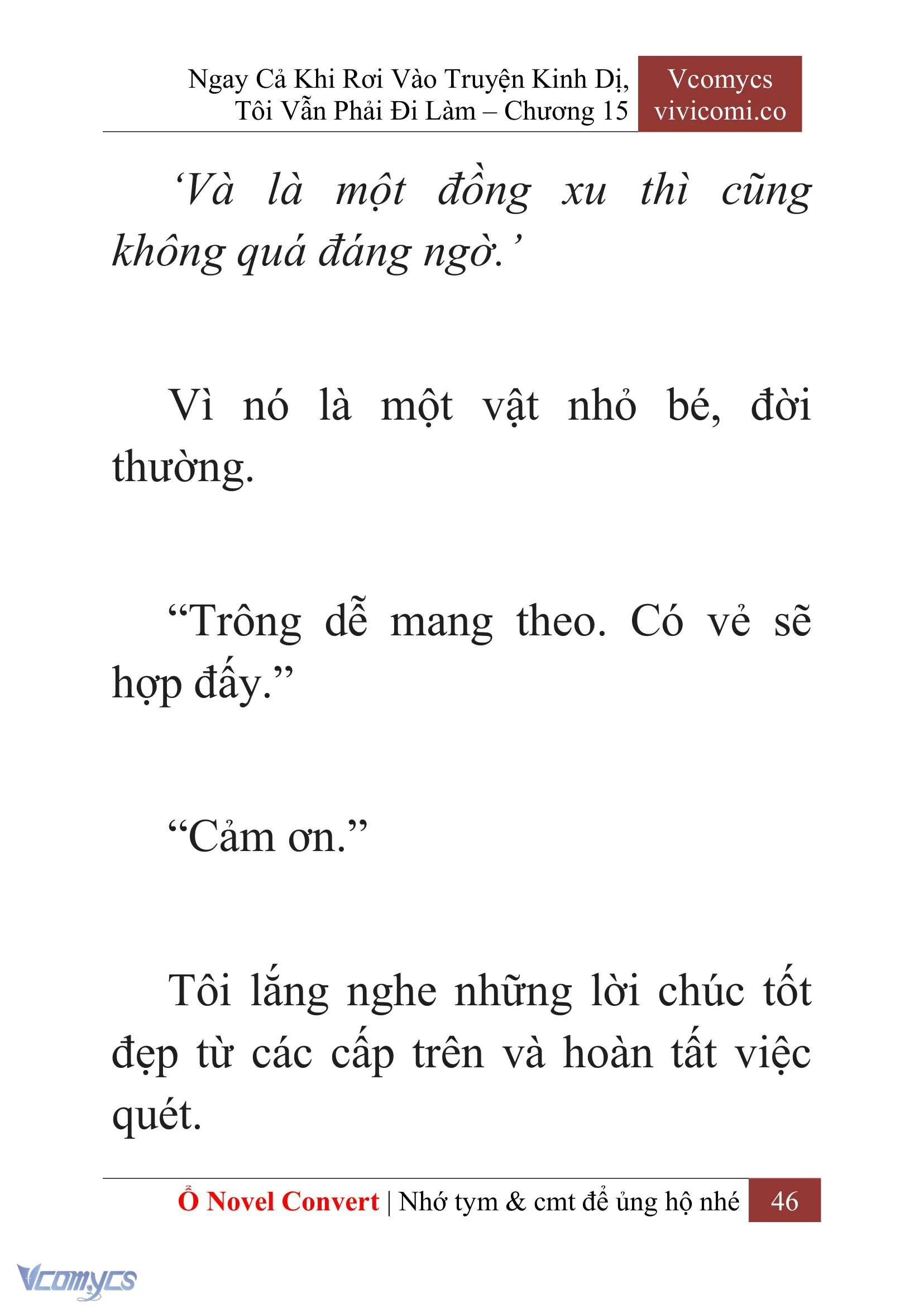 [Novel] Ngay Cả Khi Rơi Vào Truyện Kinh Dị, Tôi Vẫn Phải Đi Làm Chapter  15 - 48