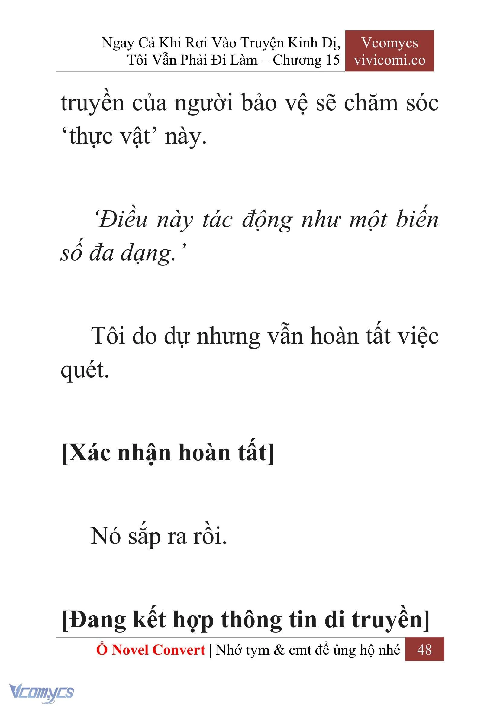 [Novel] Ngay Cả Khi Rơi Vào Truyện Kinh Dị, Tôi Vẫn Phải Đi Làm Chapter  15 - 50