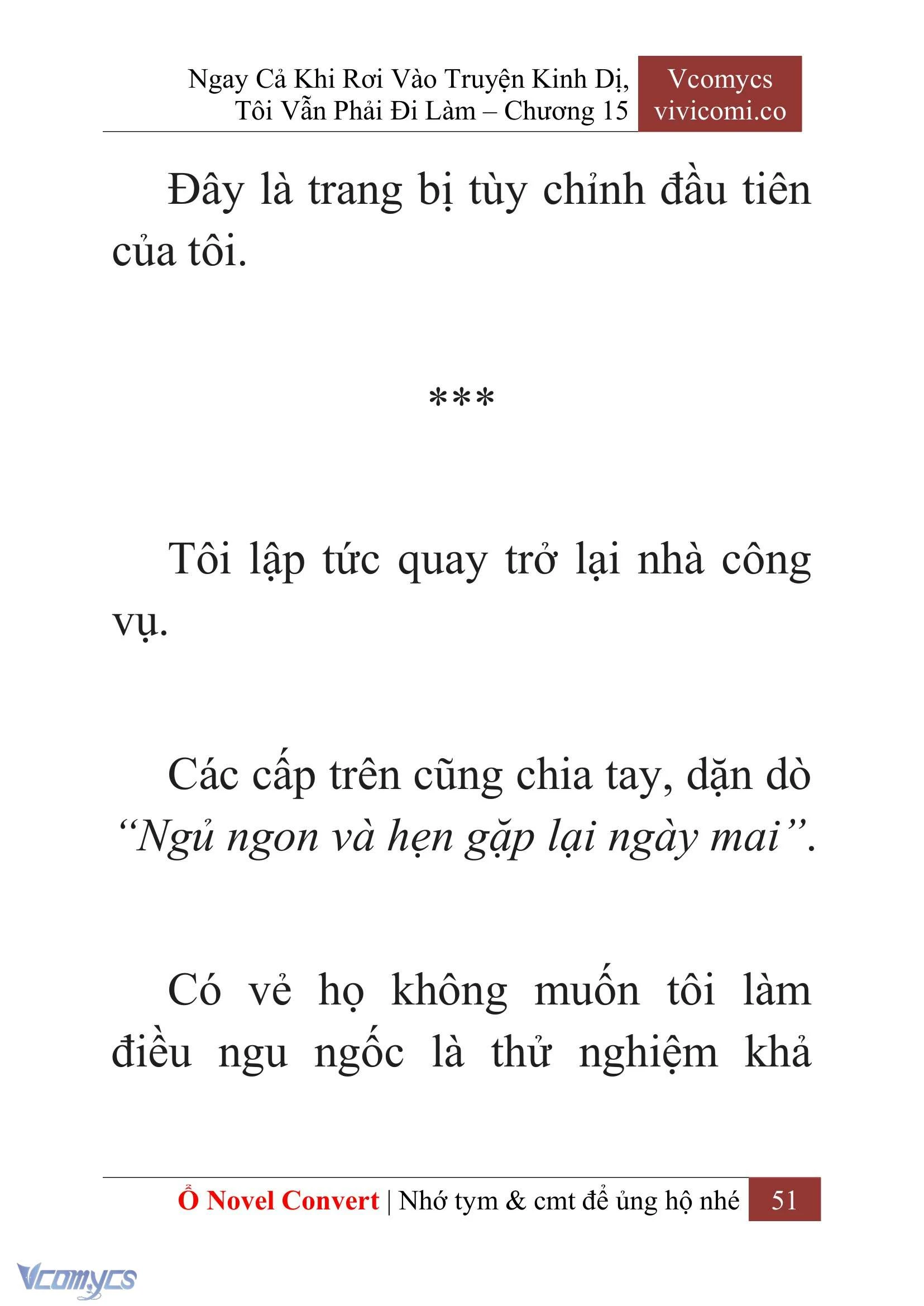[Novel] Ngay Cả Khi Rơi Vào Truyện Kinh Dị, Tôi Vẫn Phải Đi Làm Chapter  15 - 53