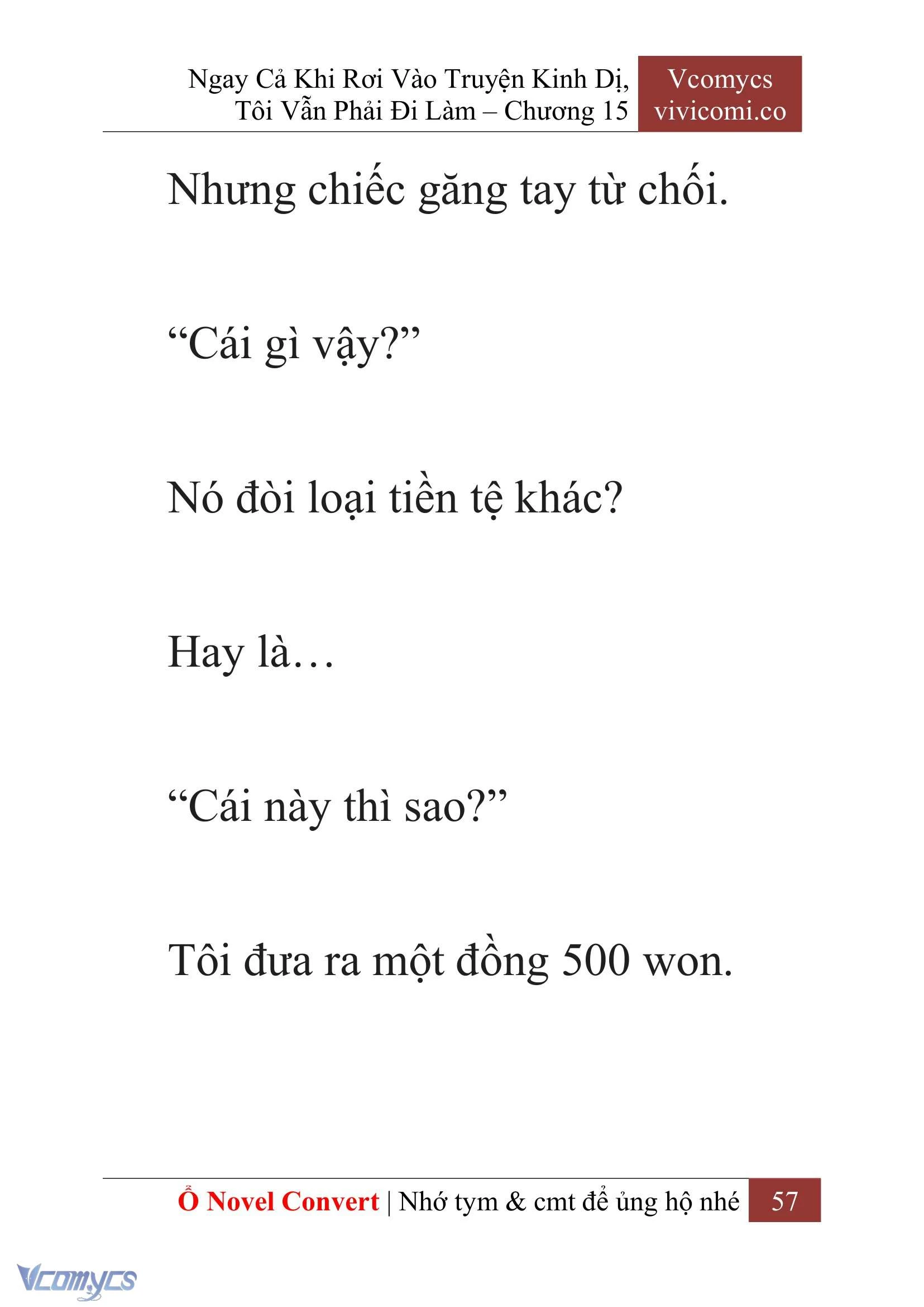 [Novel] Ngay Cả Khi Rơi Vào Truyện Kinh Dị, Tôi Vẫn Phải Đi Làm Chapter  15 - 59