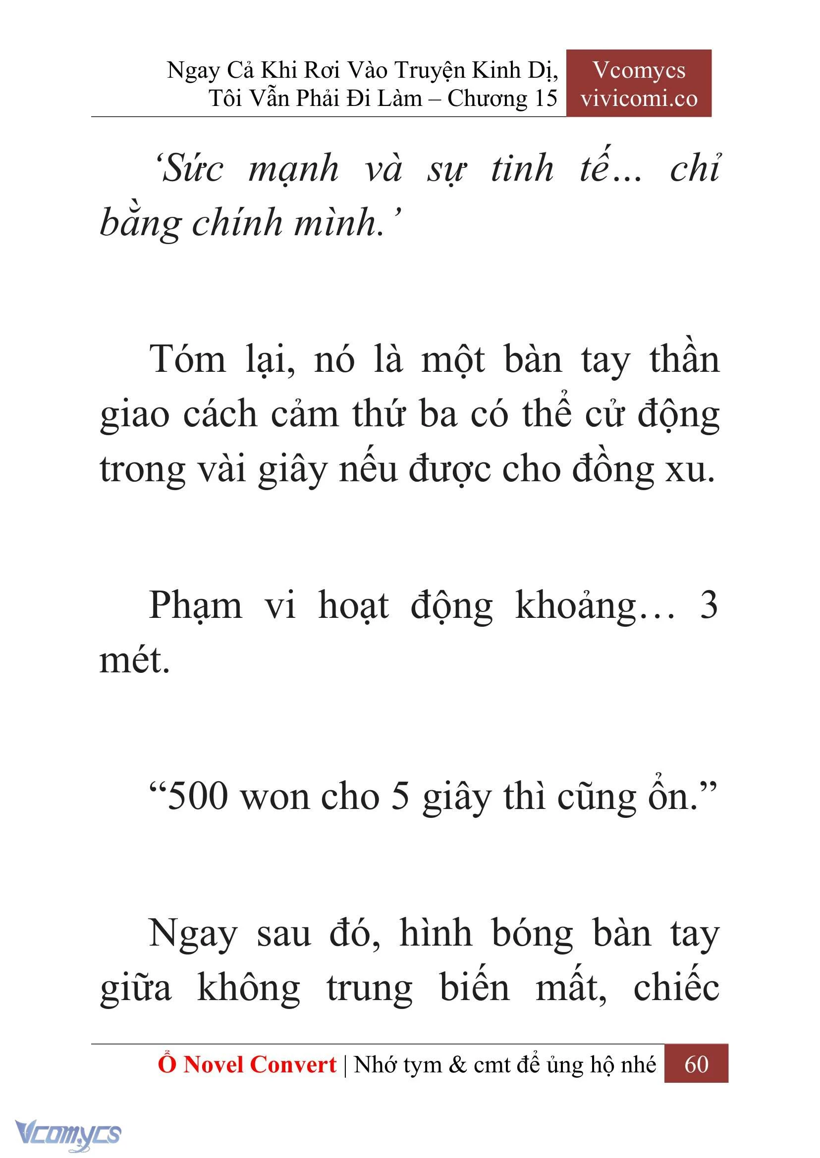 [Novel] Ngay Cả Khi Rơi Vào Truyện Kinh Dị, Tôi Vẫn Phải Đi Làm Chapter  15 - 62
