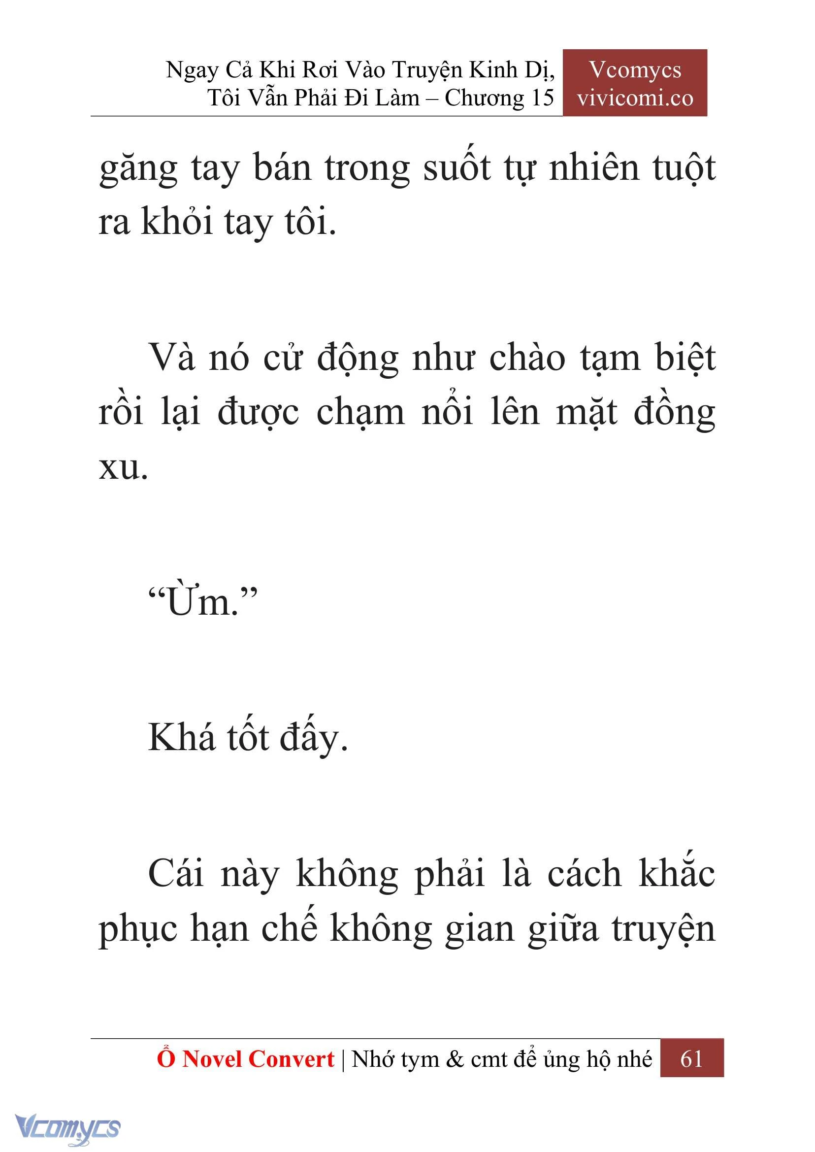 [Novel] Ngay Cả Khi Rơi Vào Truyện Kinh Dị, Tôi Vẫn Phải Đi Làm Chapter  15 - 63