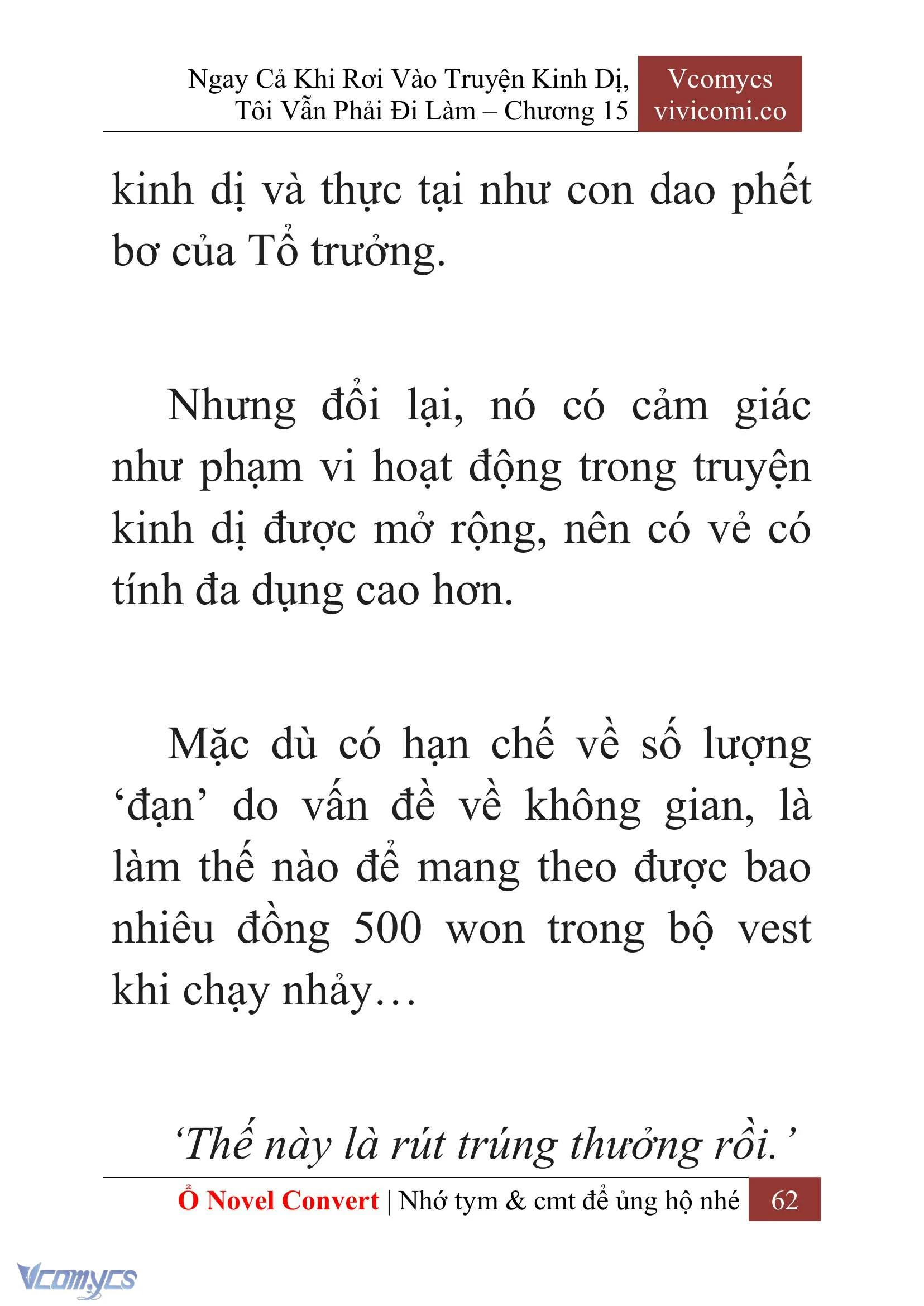 [Novel] Ngay Cả Khi Rơi Vào Truyện Kinh Dị, Tôi Vẫn Phải Đi Làm Chapter  15 - 64