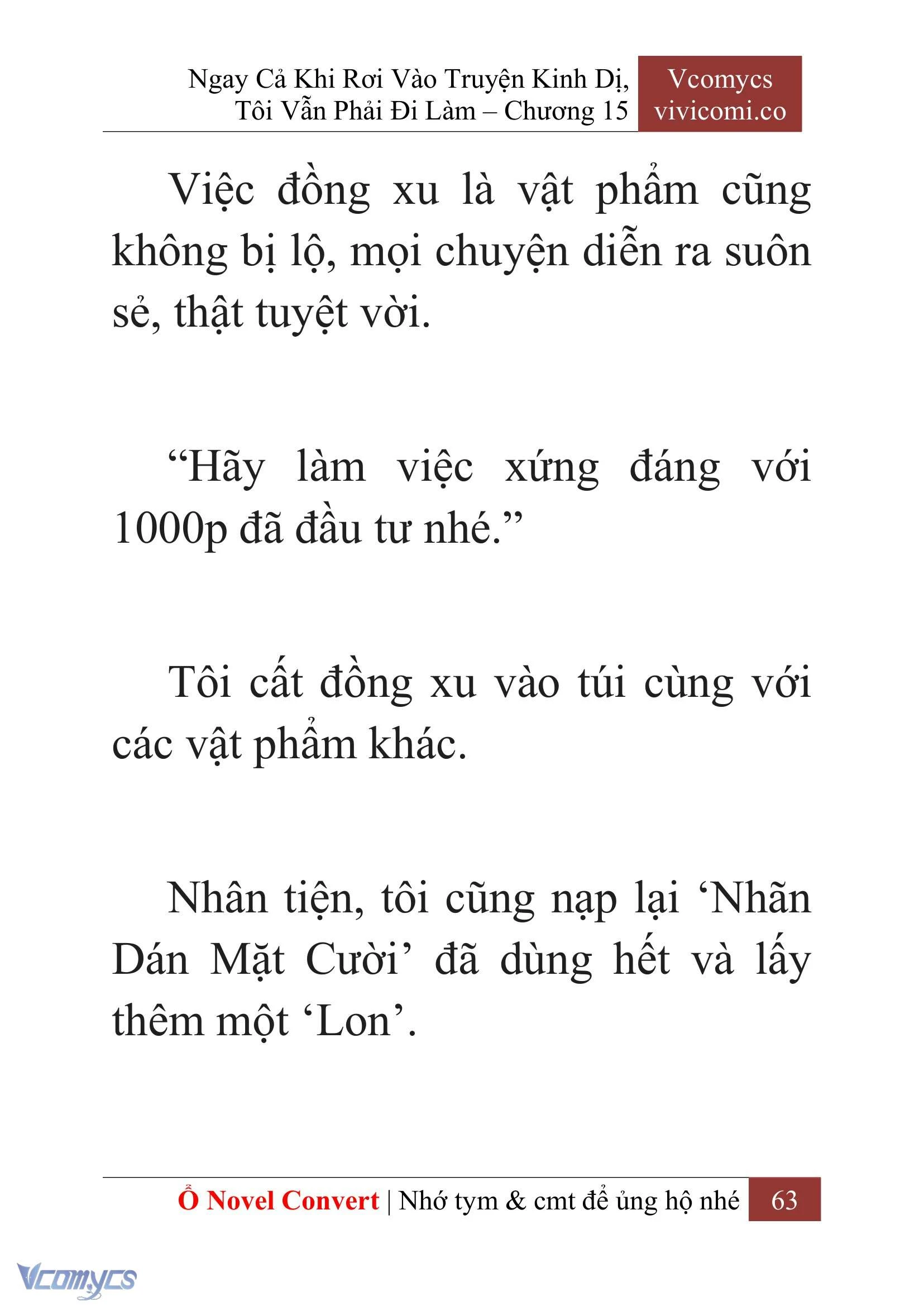[Novel] Ngay Cả Khi Rơi Vào Truyện Kinh Dị, Tôi Vẫn Phải Đi Làm Chapter  15 - 65