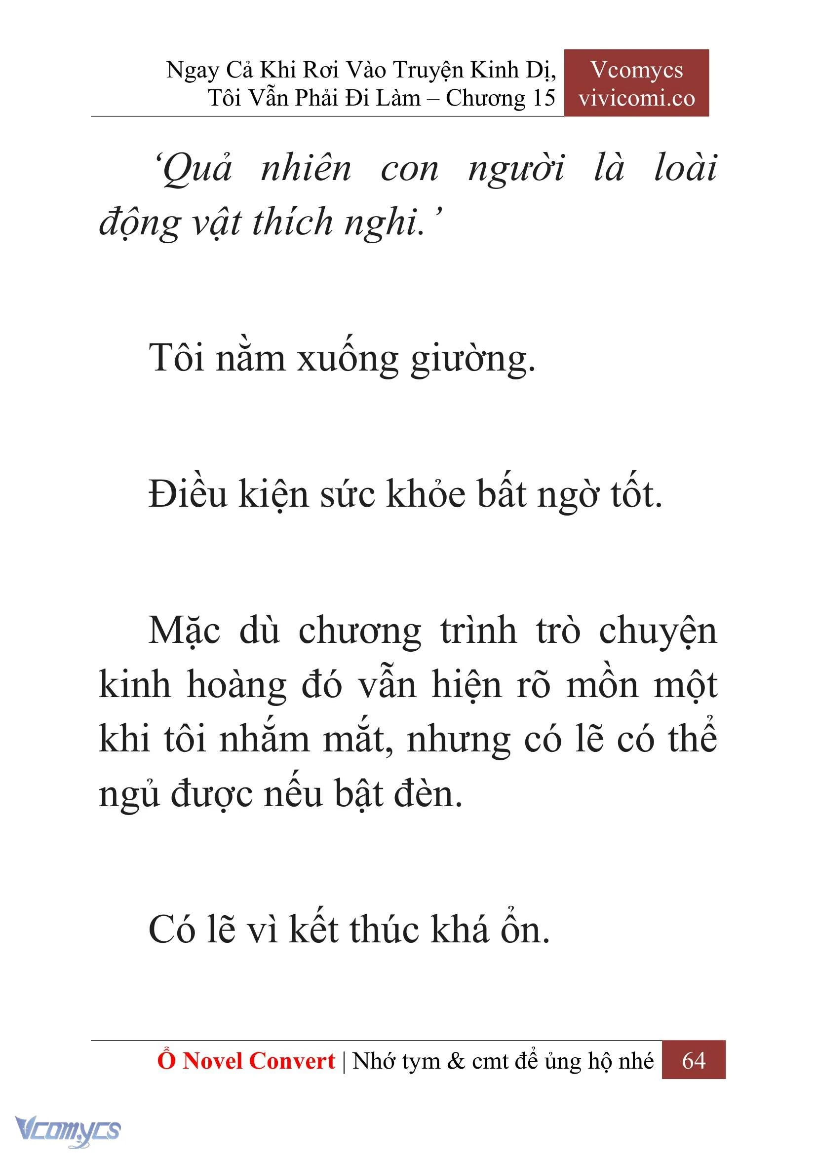 [Novel] Ngay Cả Khi Rơi Vào Truyện Kinh Dị, Tôi Vẫn Phải Đi Làm Chapter  15 - 66