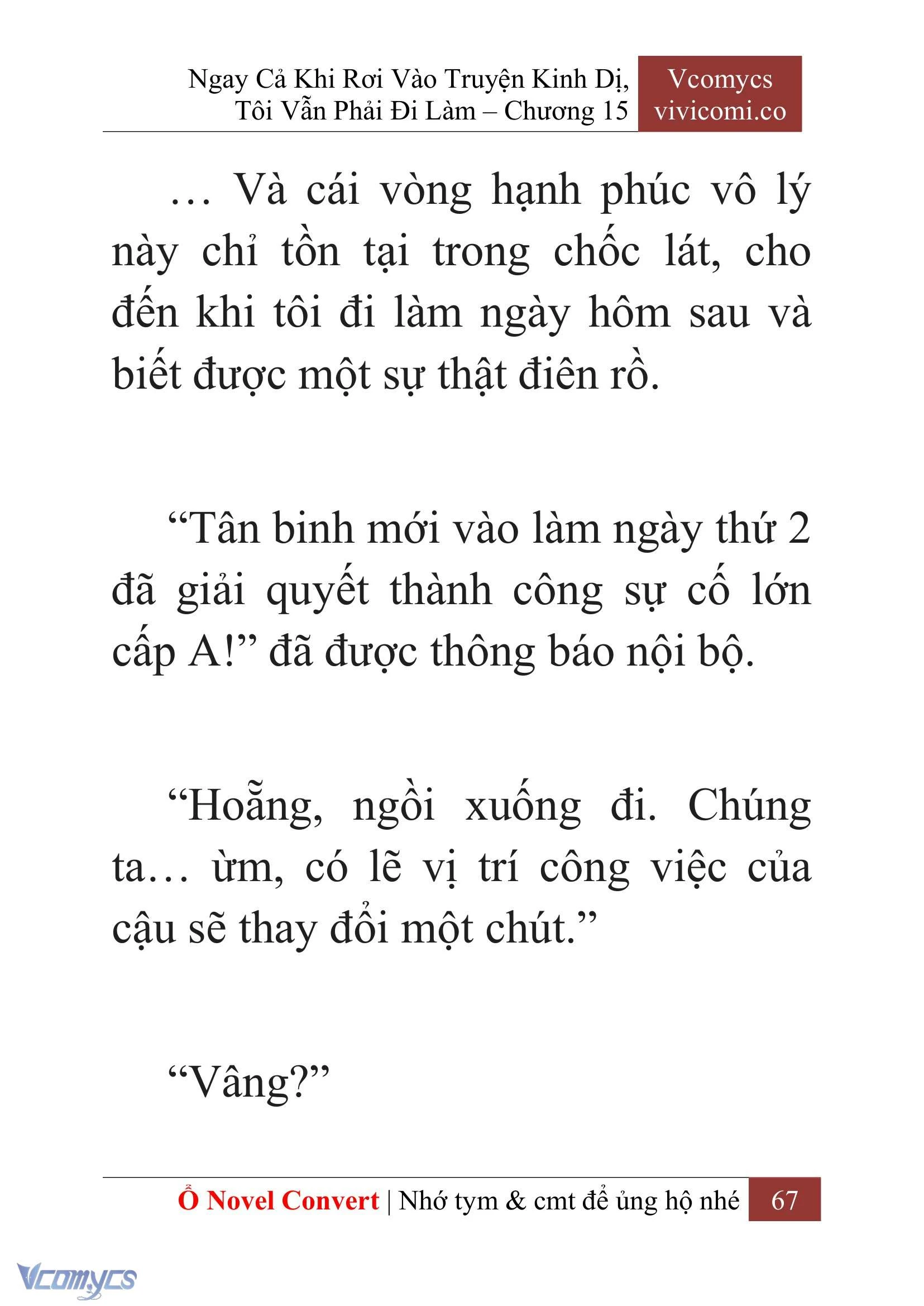 [Novel] Ngay Cả Khi Rơi Vào Truyện Kinh Dị, Tôi Vẫn Phải Đi Làm Chapter  15 - 69