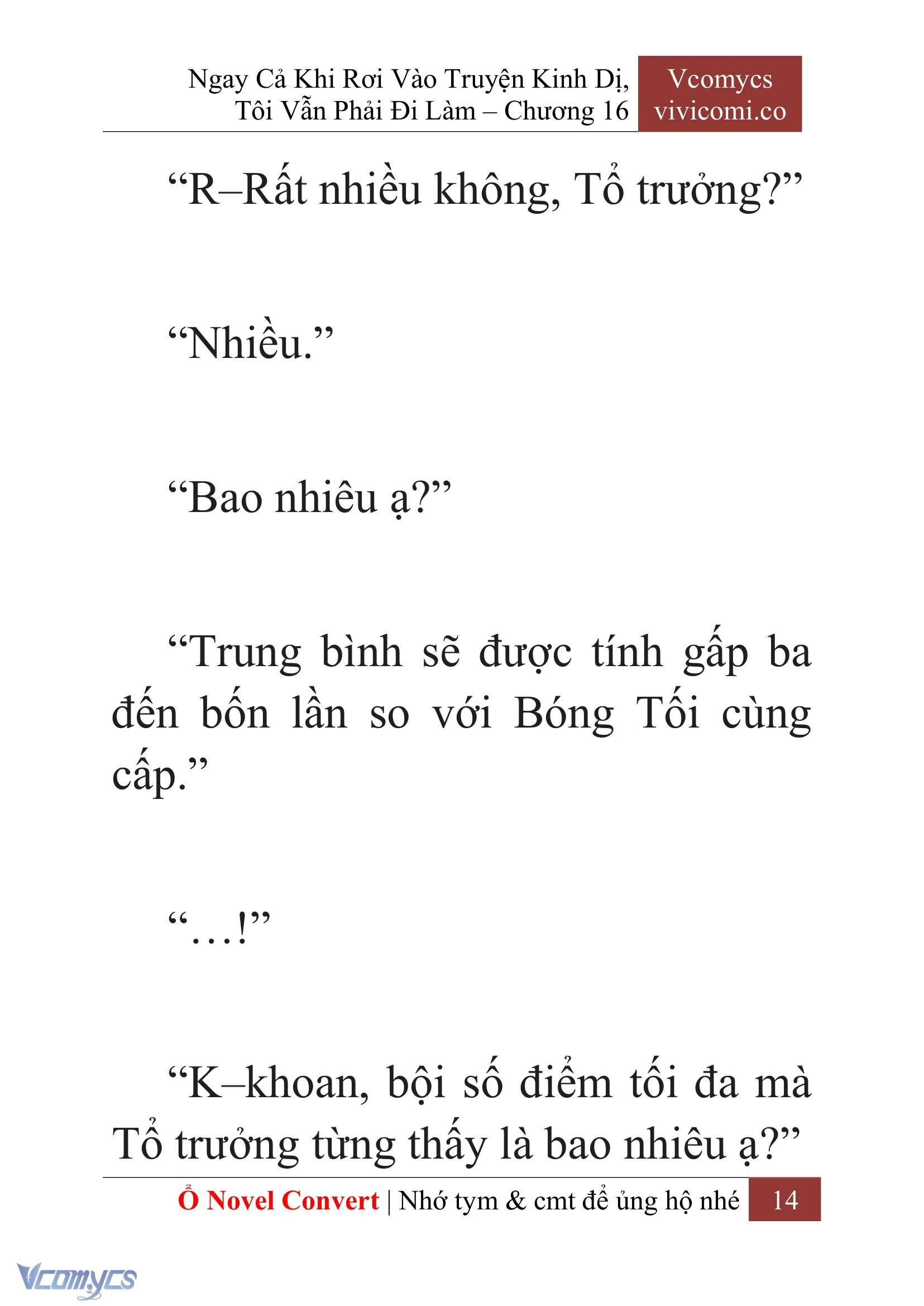 [Novel] Ngay Cả Khi Rơi Vào Truyện Kinh Dị, Tôi Vẫn Phải Đi Làm Chapter  16 - 16
