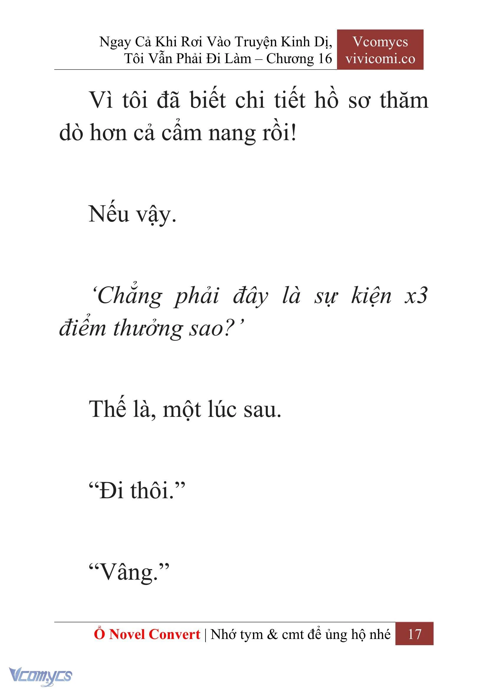 [Novel] Ngay Cả Khi Rơi Vào Truyện Kinh Dị, Tôi Vẫn Phải Đi Làm Chapter  16 - 19