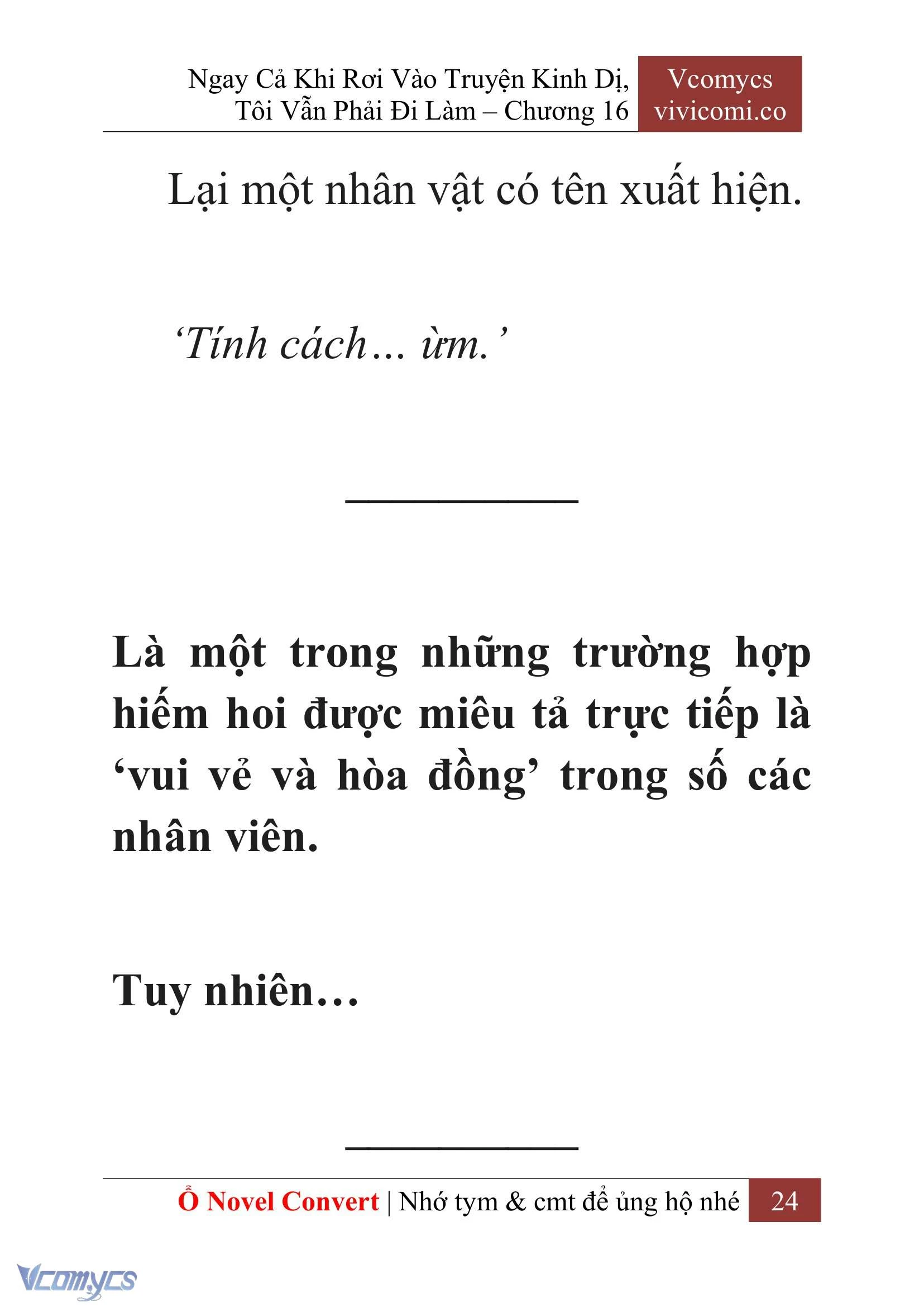[Novel] Ngay Cả Khi Rơi Vào Truyện Kinh Dị, Tôi Vẫn Phải Đi Làm Chapter  16 - 26