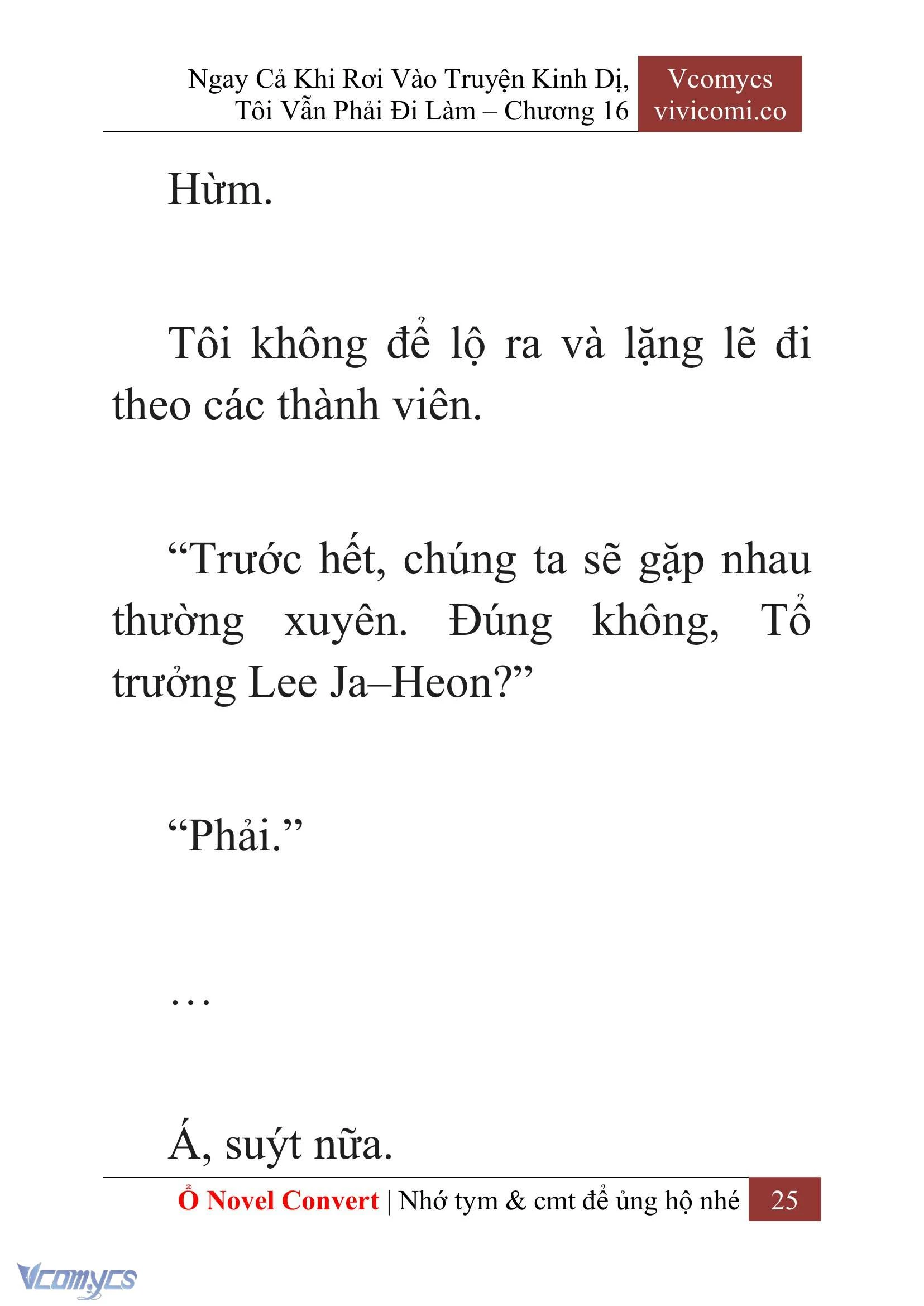 [Novel] Ngay Cả Khi Rơi Vào Truyện Kinh Dị, Tôi Vẫn Phải Đi Làm Chapter  16 - 27