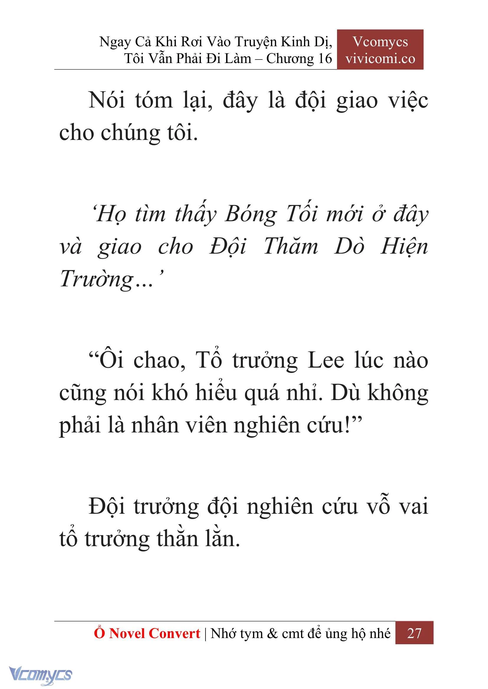 [Novel] Ngay Cả Khi Rơi Vào Truyện Kinh Dị, Tôi Vẫn Phải Đi Làm Chapter  16 - 29