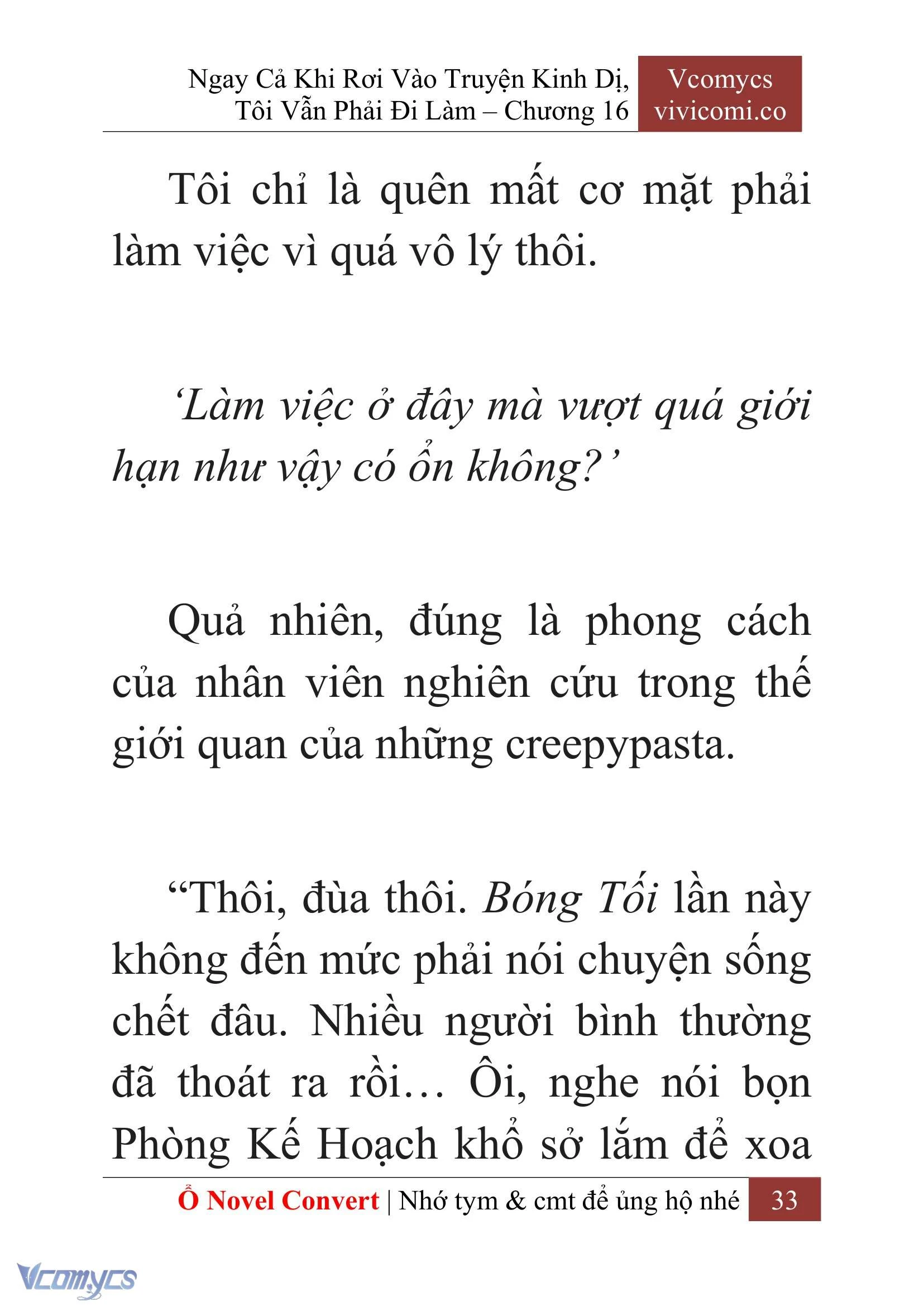 [Novel] Ngay Cả Khi Rơi Vào Truyện Kinh Dị, Tôi Vẫn Phải Đi Làm Chapter  16 - 35