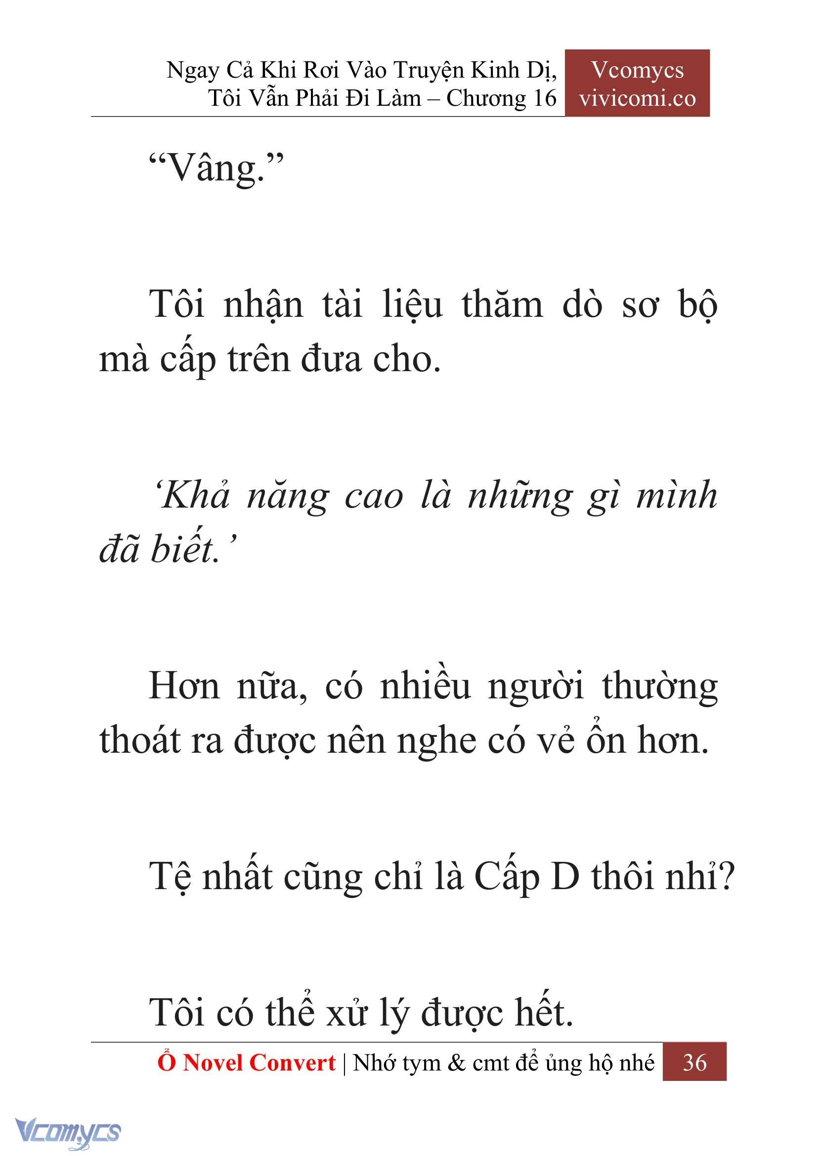 [Novel] Ngay Cả Khi Rơi Vào Truyện Kinh Dị, Tôi Vẫn Phải Đi Làm Chapter  16 - 38
