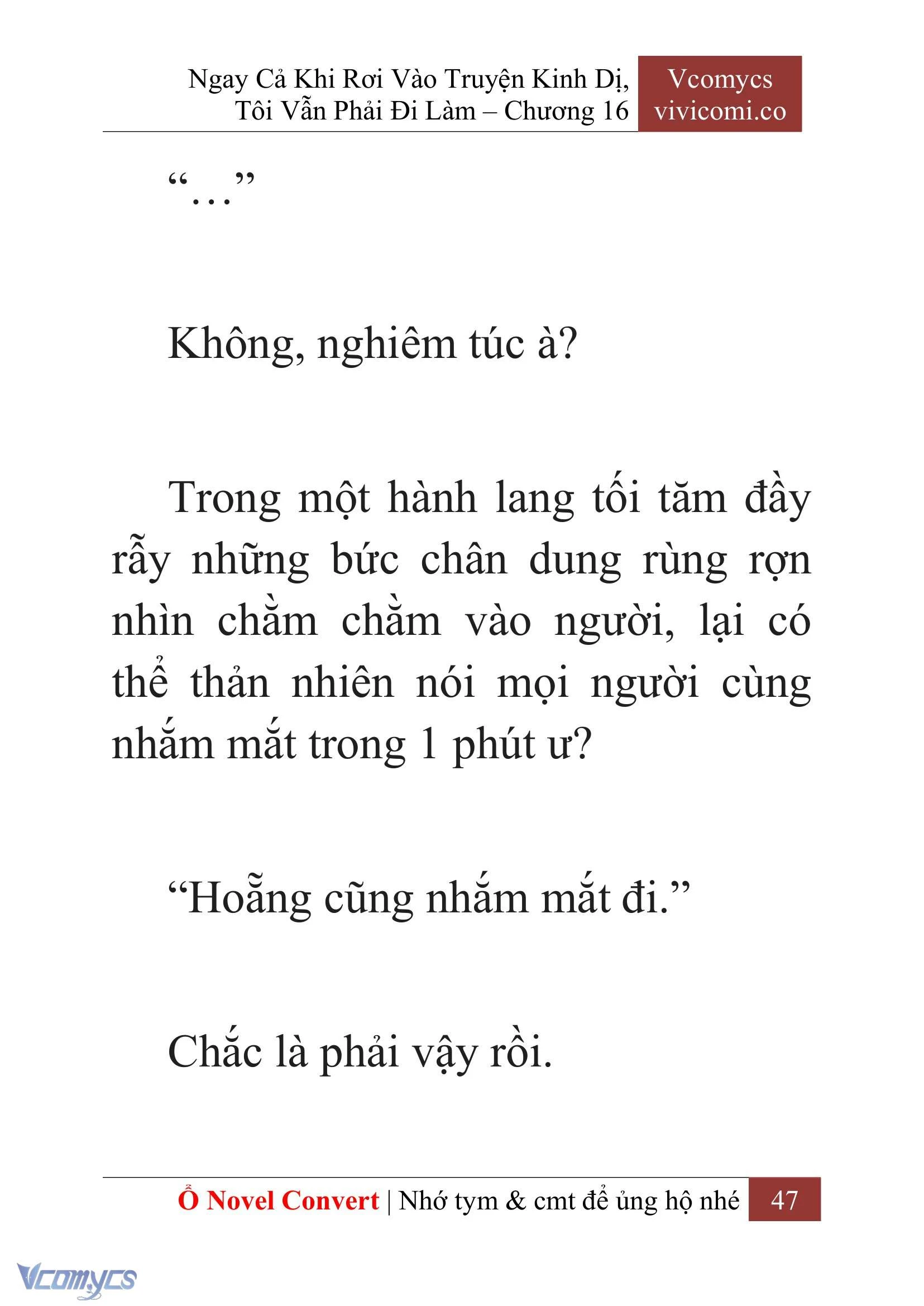 [Novel] Ngay Cả Khi Rơi Vào Truyện Kinh Dị, Tôi Vẫn Phải Đi Làm Chapter  16 - 49