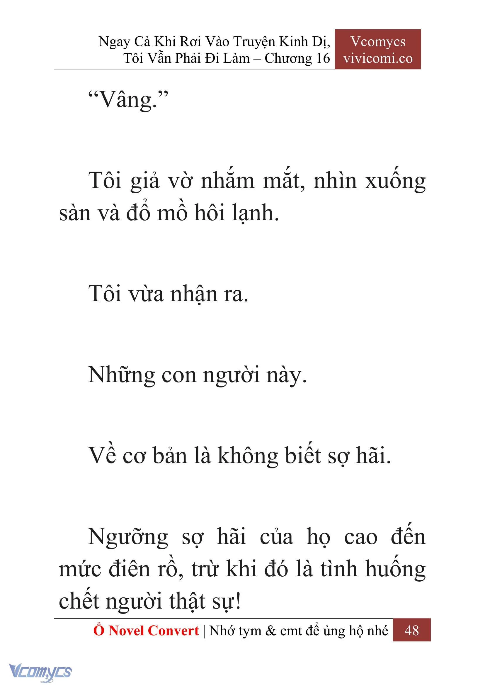 [Novel] Ngay Cả Khi Rơi Vào Truyện Kinh Dị, Tôi Vẫn Phải Đi Làm Chapter  16 - 50