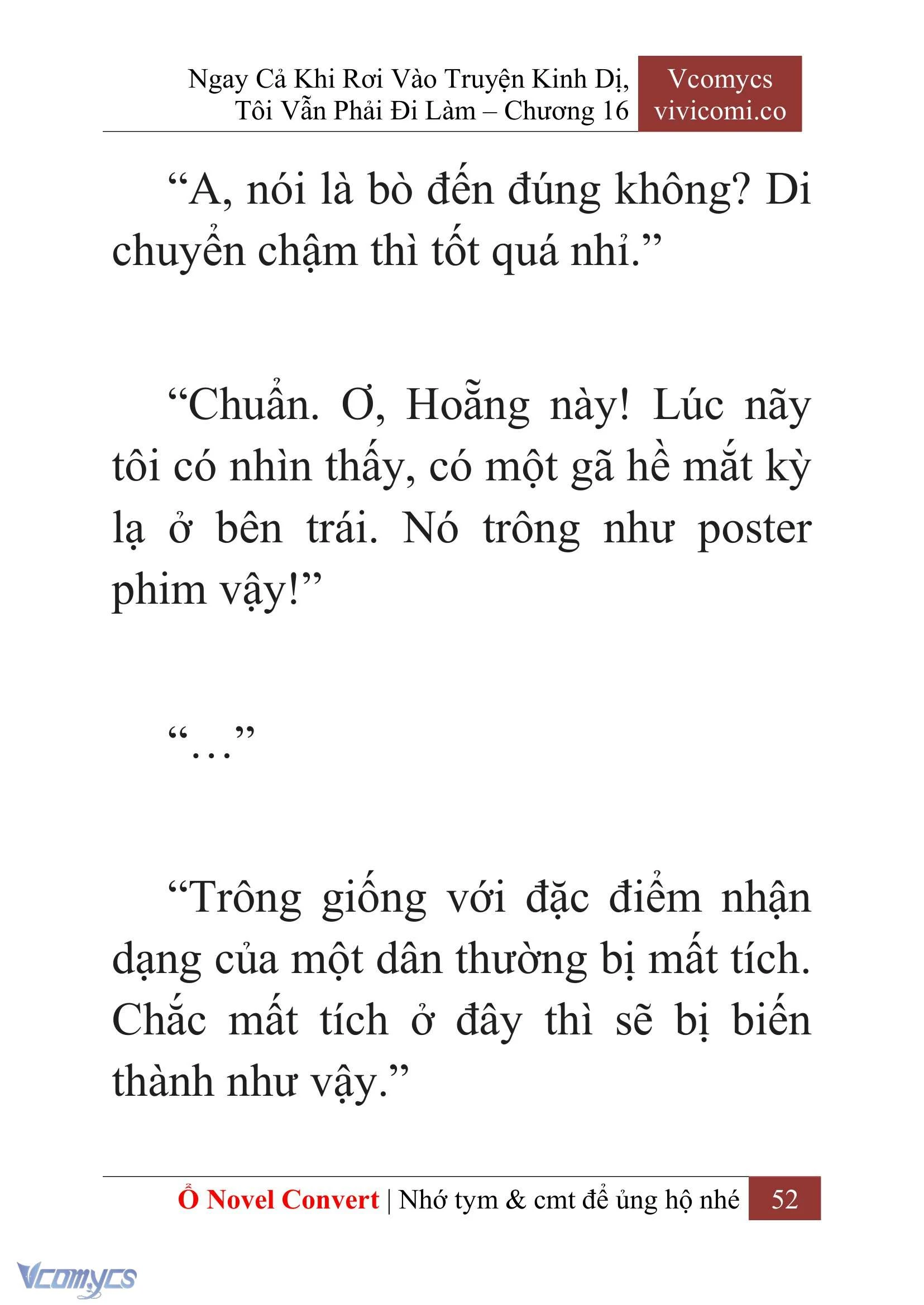 [Novel] Ngay Cả Khi Rơi Vào Truyện Kinh Dị, Tôi Vẫn Phải Đi Làm Chapter  16 - 54