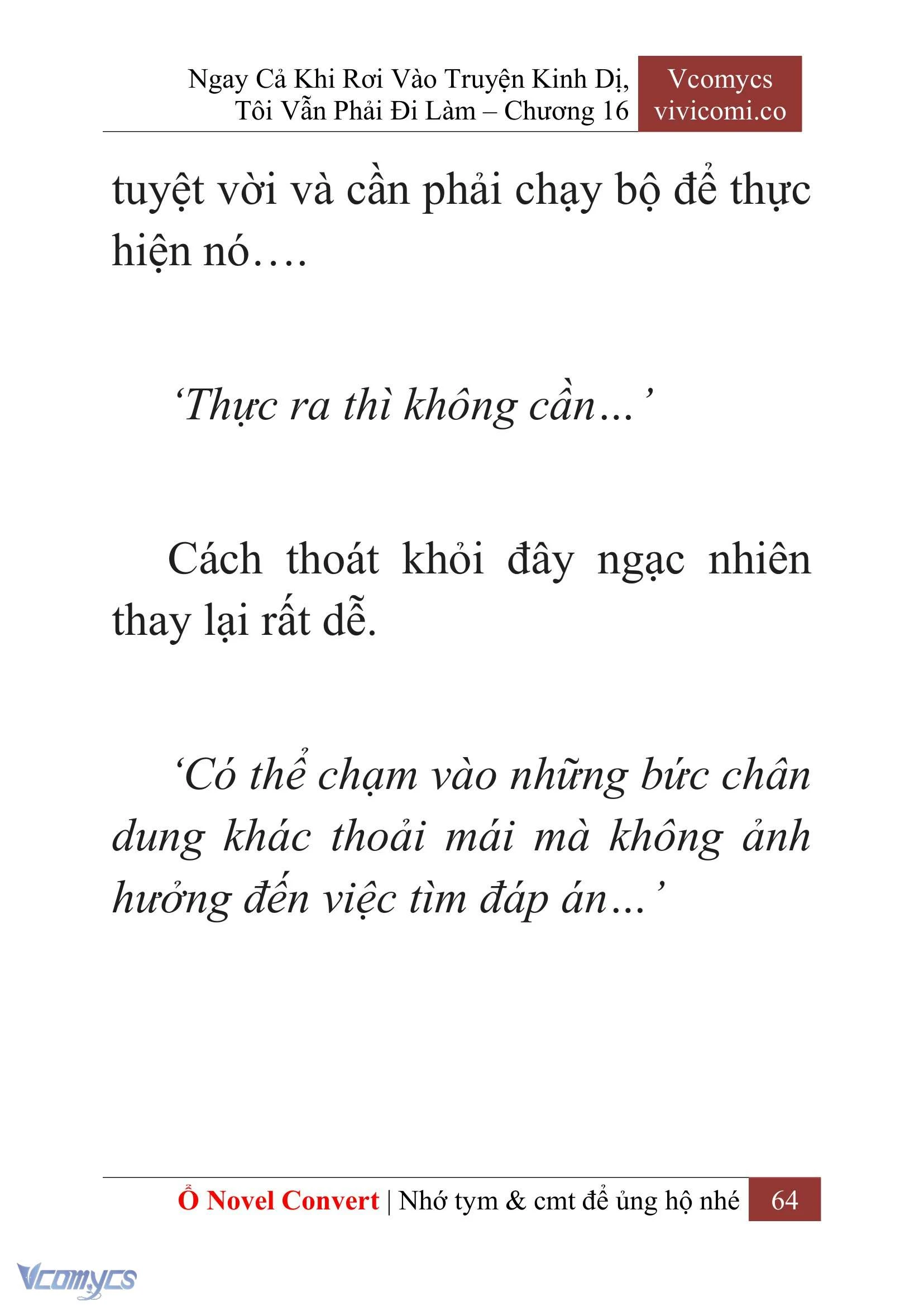 [Novel] Ngay Cả Khi Rơi Vào Truyện Kinh Dị, Tôi Vẫn Phải Đi Làm Chapter  16 - 66