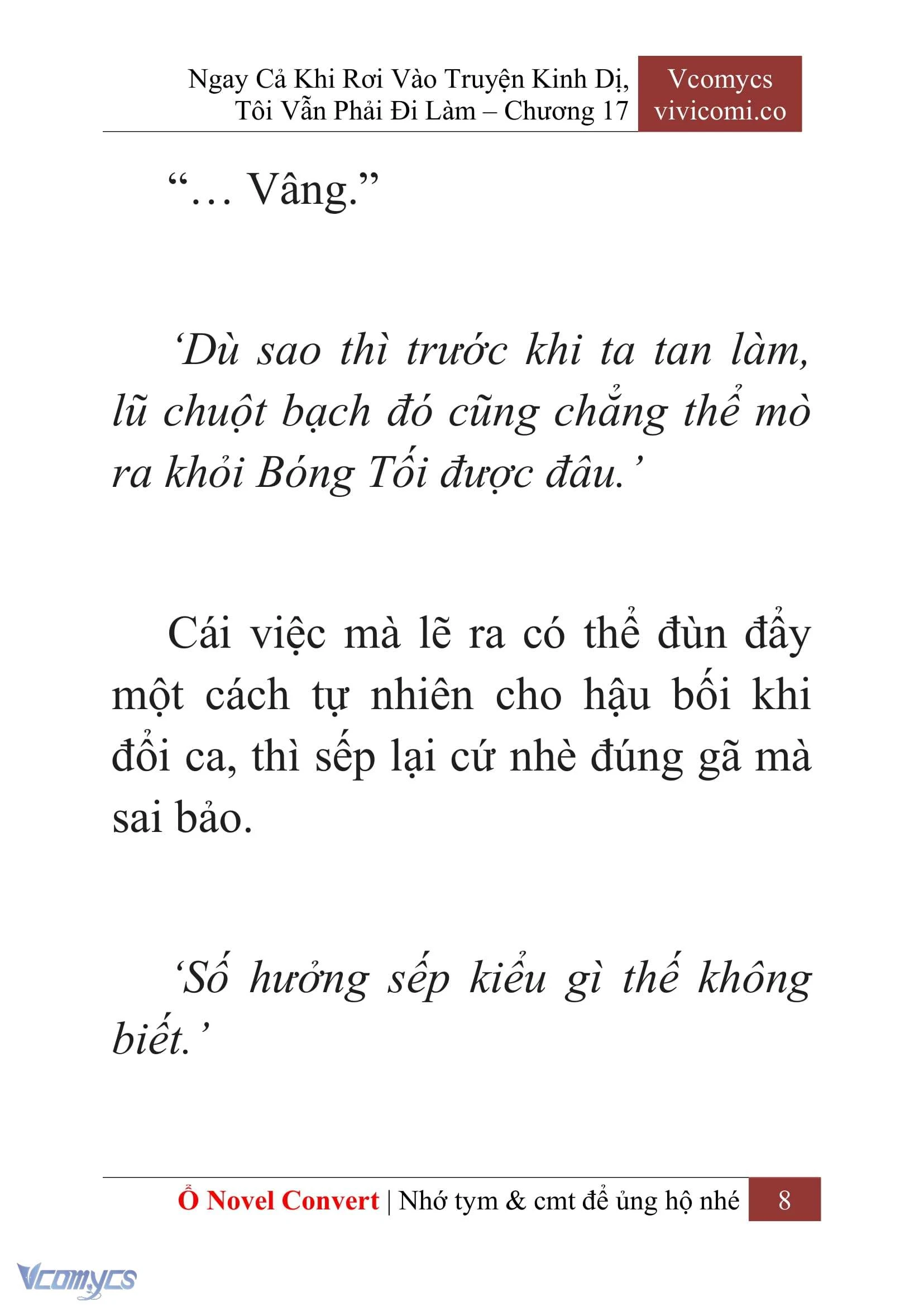 [Novel] Ngay Cả Khi Rơi Vào Truyện Kinh Dị, Tôi Vẫn Phải Đi Làm Chapter  17 - 10