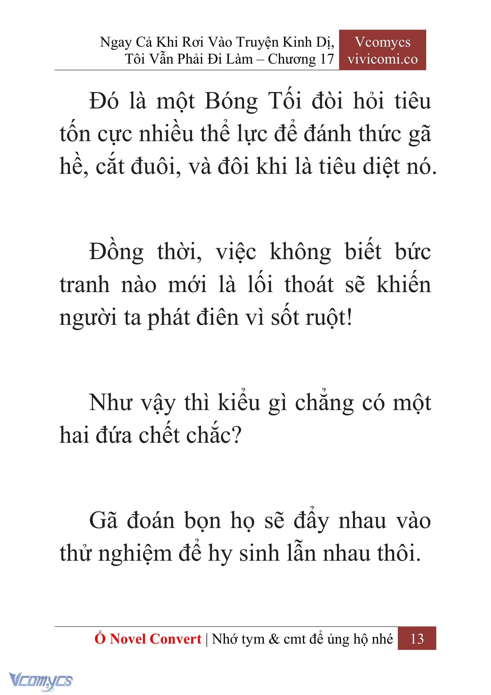 [Novel] Ngay Cả Khi Rơi Vào Truyện Kinh Dị, Tôi Vẫn Phải Đi Làm Chapter  17 - 15