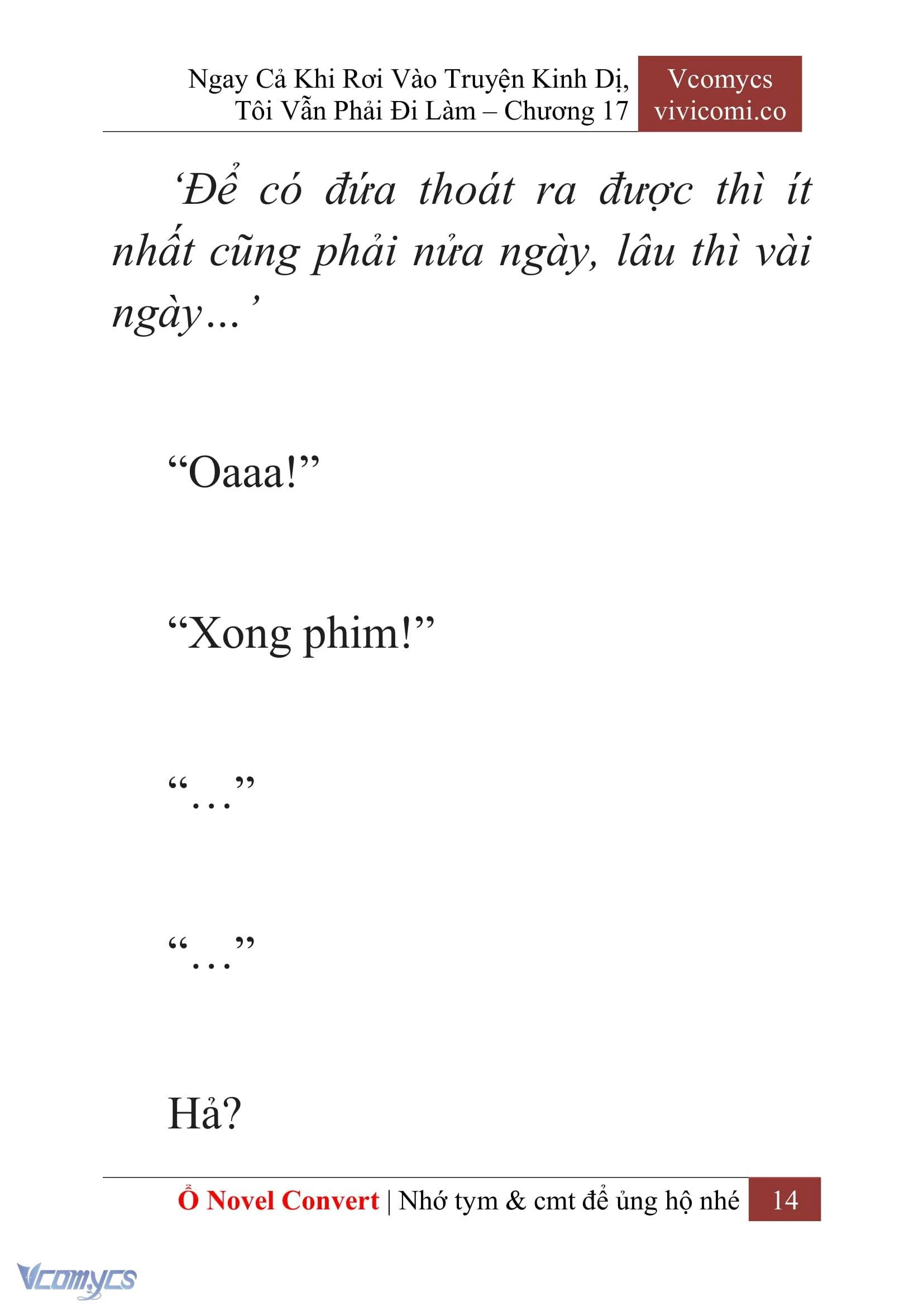 [Novel] Ngay Cả Khi Rơi Vào Truyện Kinh Dị, Tôi Vẫn Phải Đi Làm Chapter  17 - 16