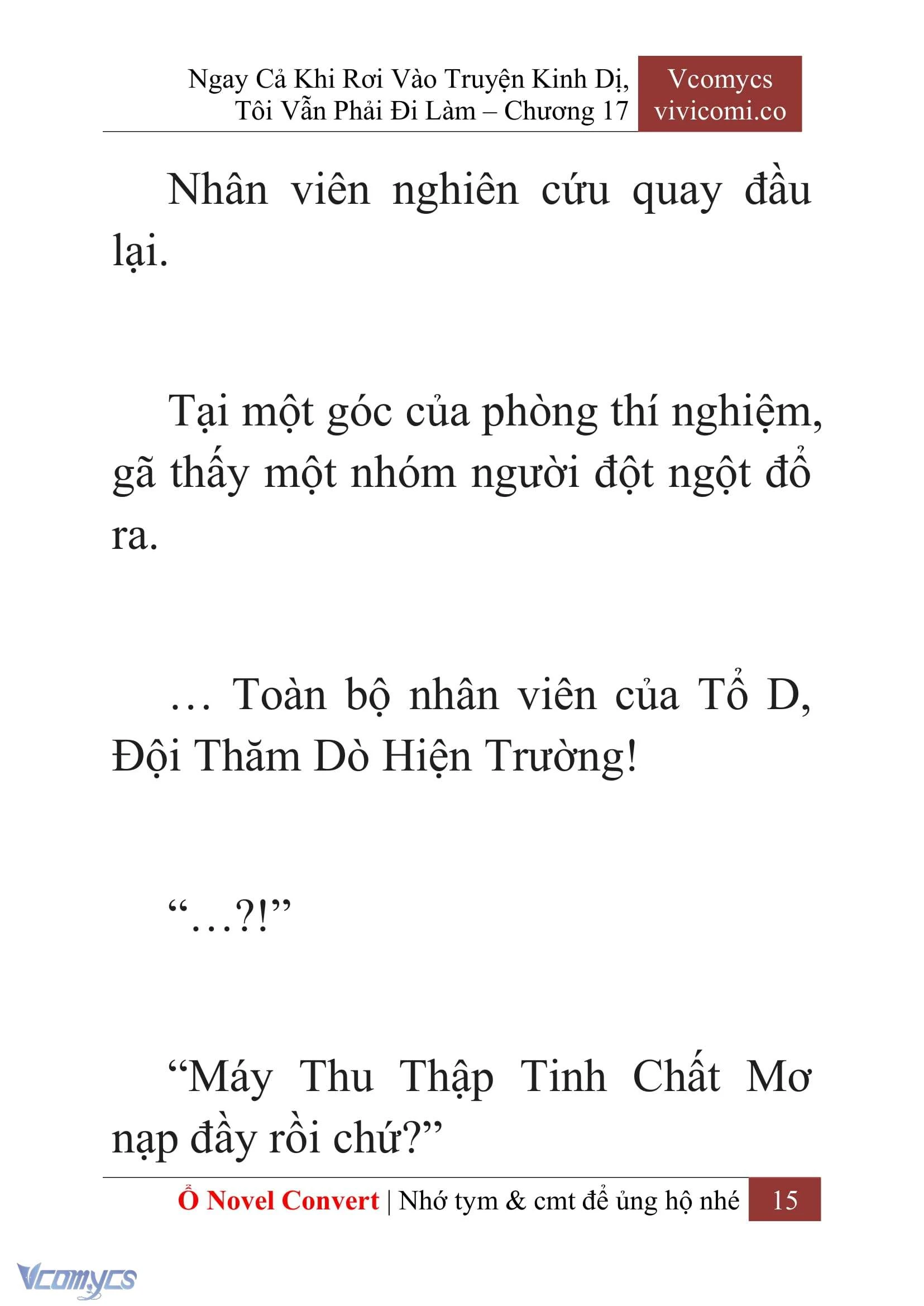[Novel] Ngay Cả Khi Rơi Vào Truyện Kinh Dị, Tôi Vẫn Phải Đi Làm Chapter  17 - 17