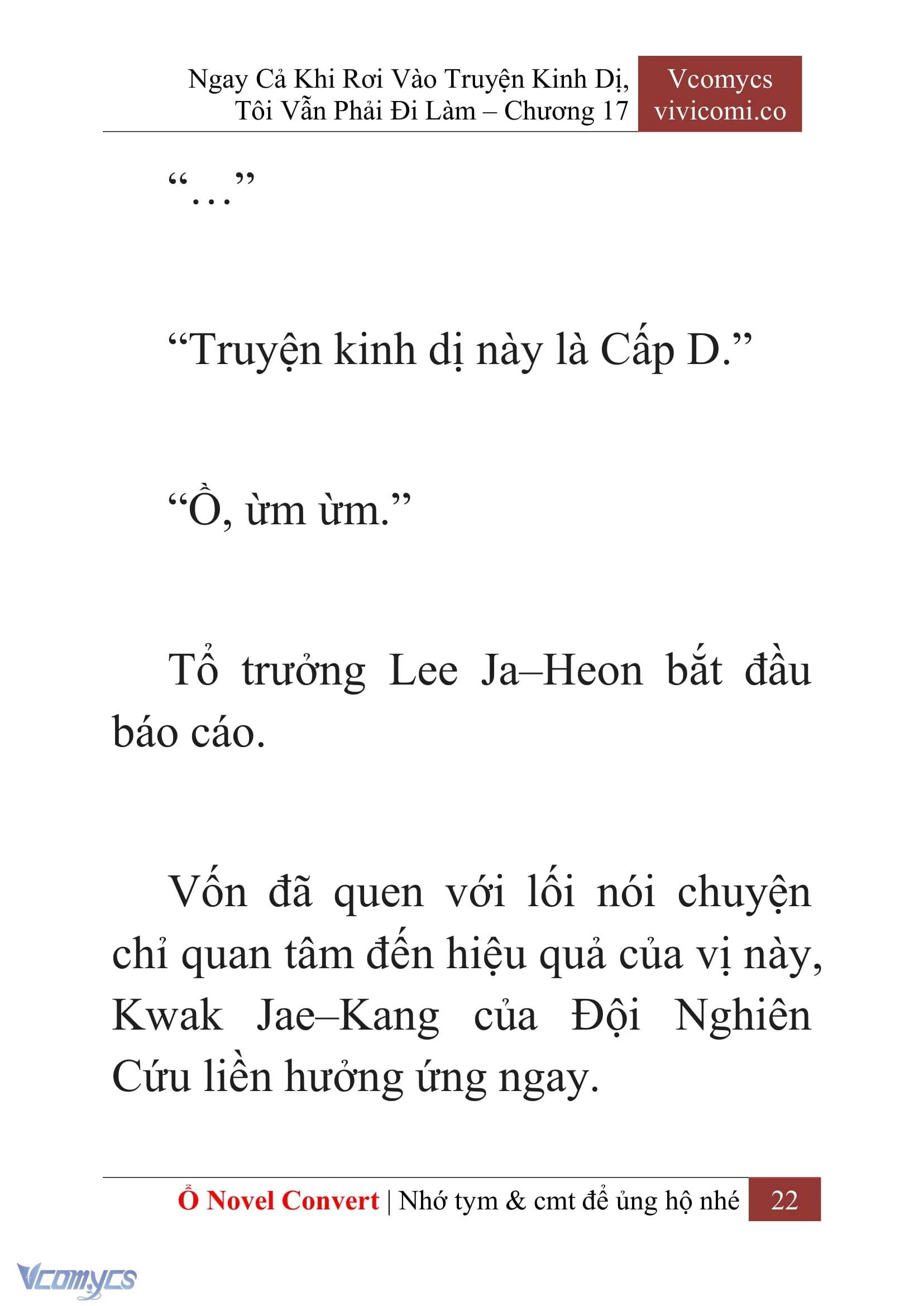 [Novel] Ngay Cả Khi Rơi Vào Truyện Kinh Dị, Tôi Vẫn Phải Đi Làm Chapter  17 - 24