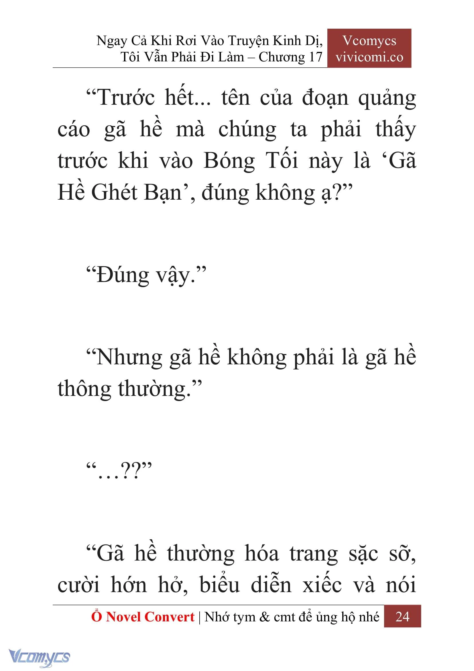 [Novel] Ngay Cả Khi Rơi Vào Truyện Kinh Dị, Tôi Vẫn Phải Đi Làm Chapter  17 - 26