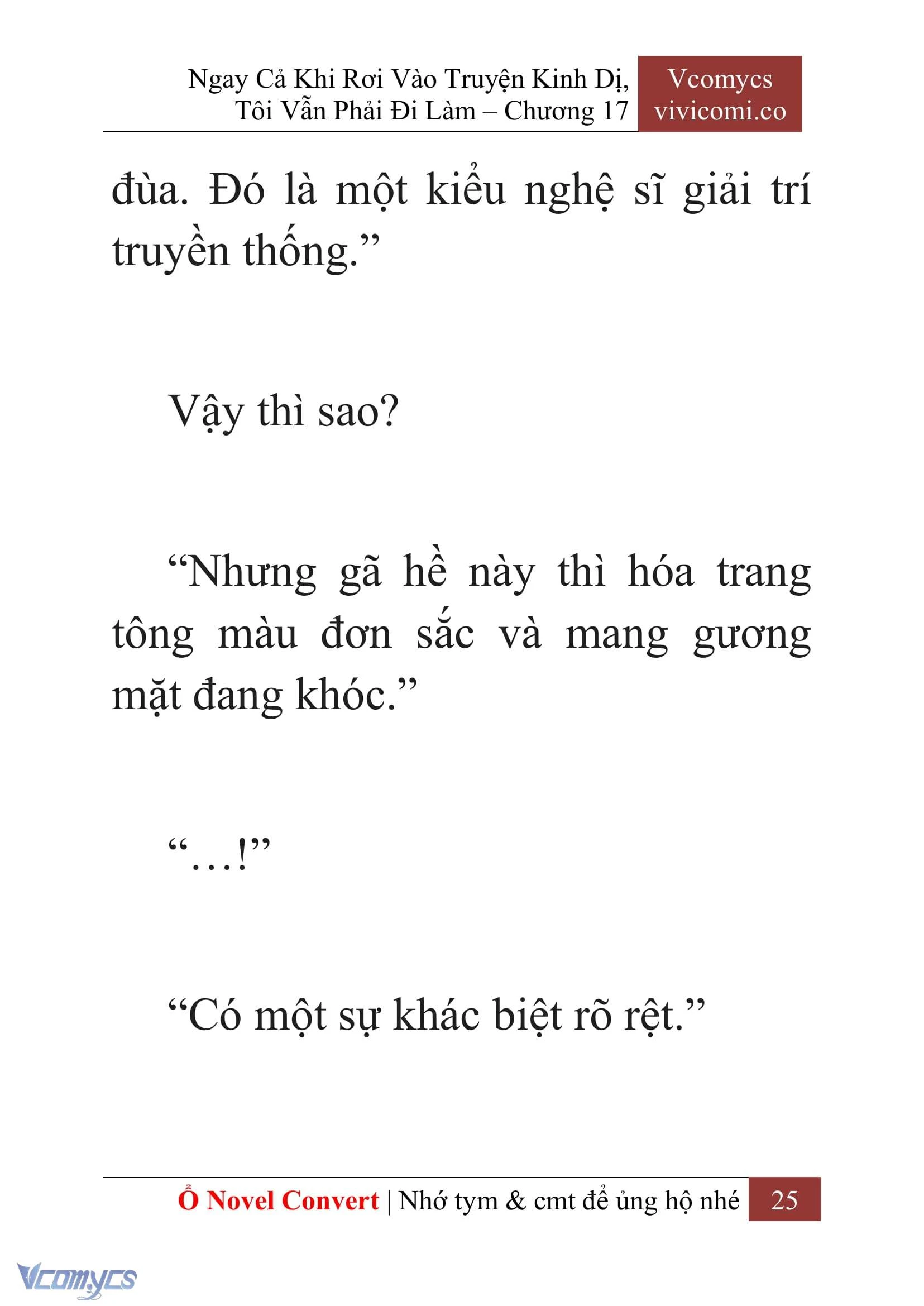 [Novel] Ngay Cả Khi Rơi Vào Truyện Kinh Dị, Tôi Vẫn Phải Đi Làm Chapter  17 - 27
