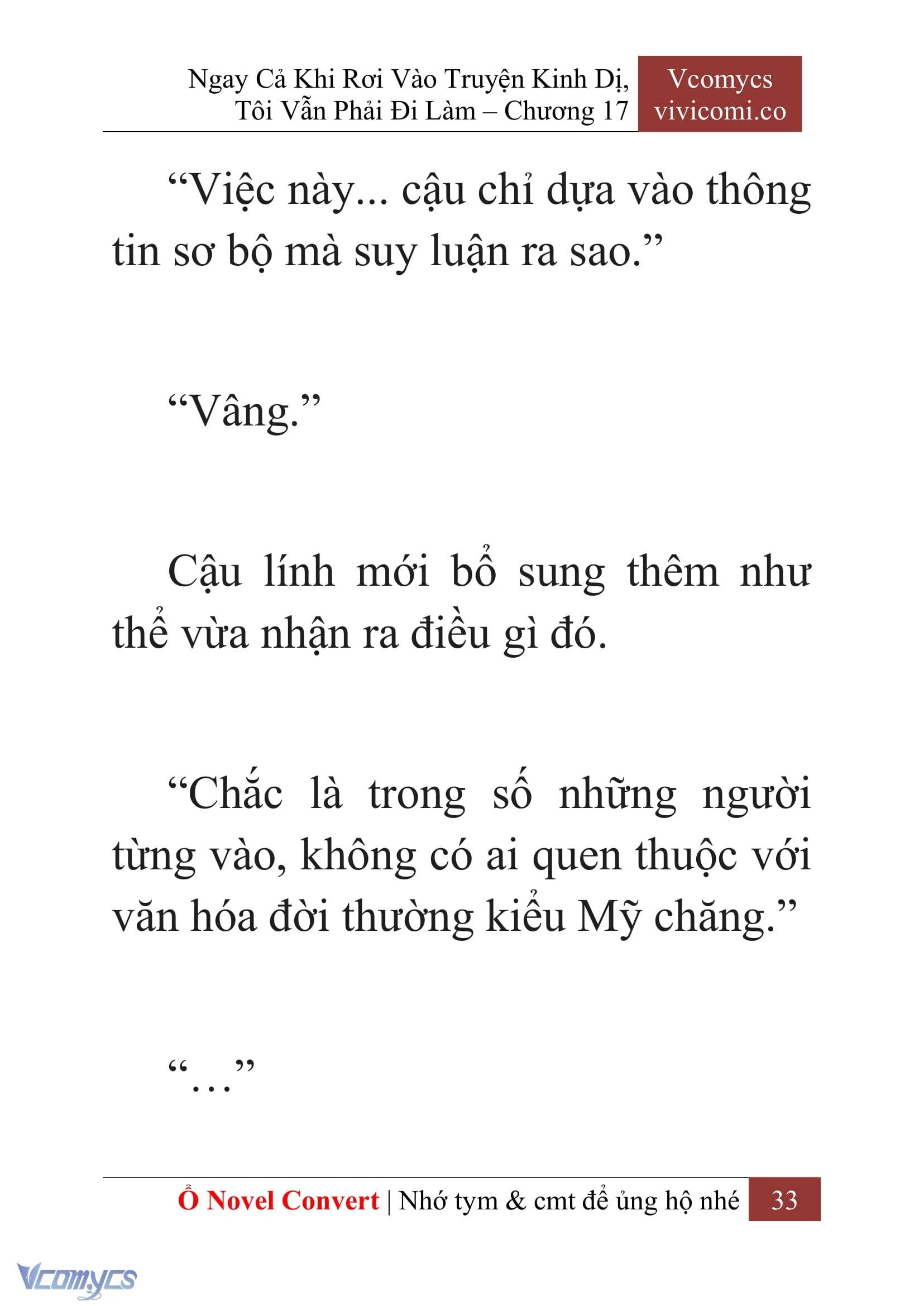 [Novel] Ngay Cả Khi Rơi Vào Truyện Kinh Dị, Tôi Vẫn Phải Đi Làm Chapter  17 - 35